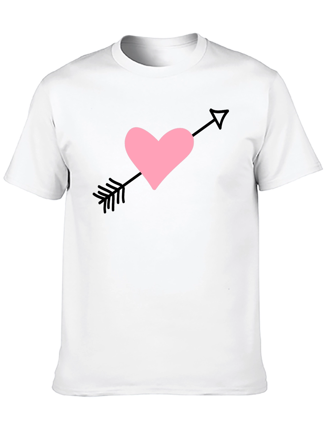 Black Heart Arrow Graphic Tee - Men's Black T-Shirt view 10