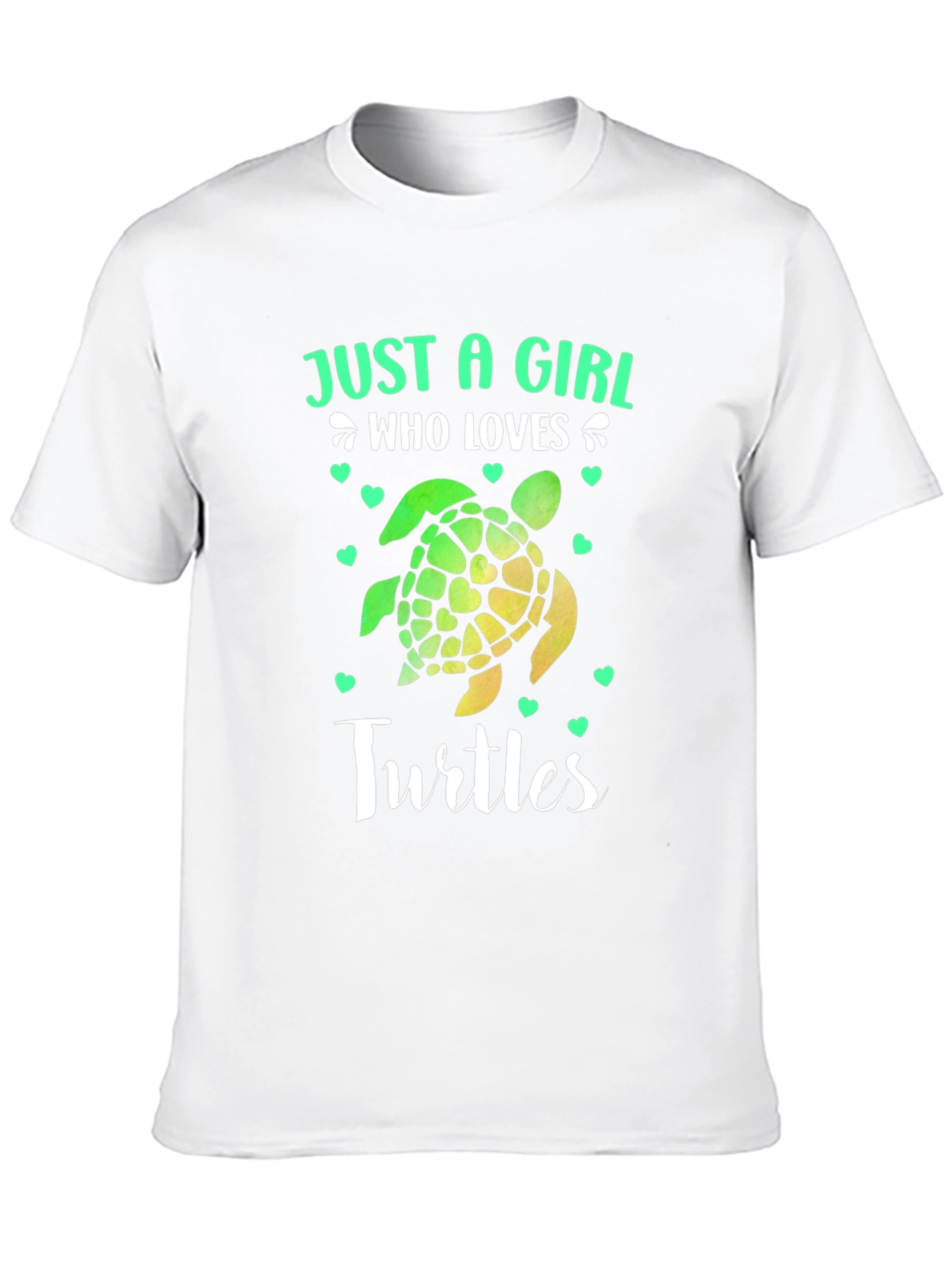 Black Just A Girl Who Loves Turtles T-Shirt view 10
