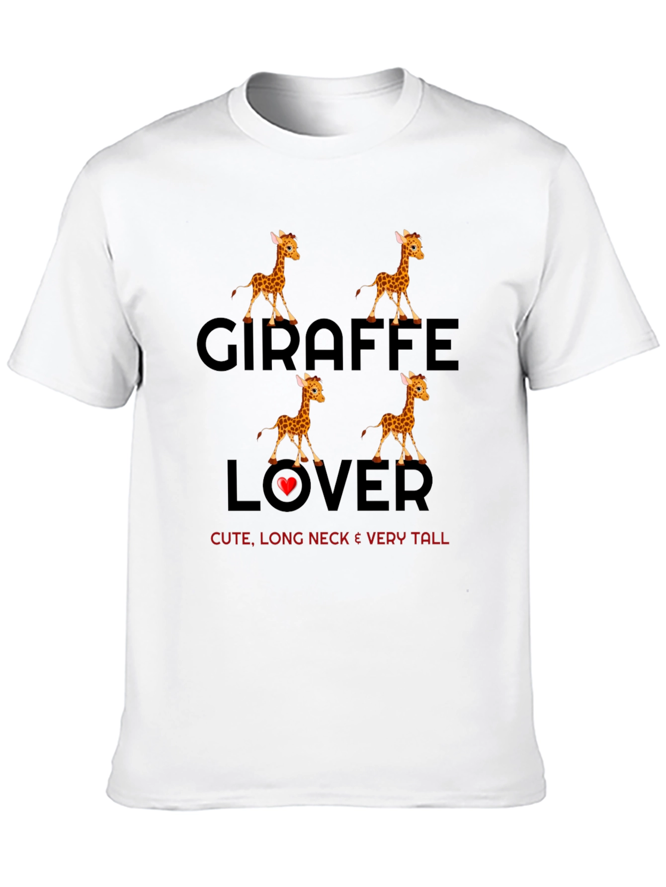 Black Giraffe Lover Graphic T-Shirt view 10