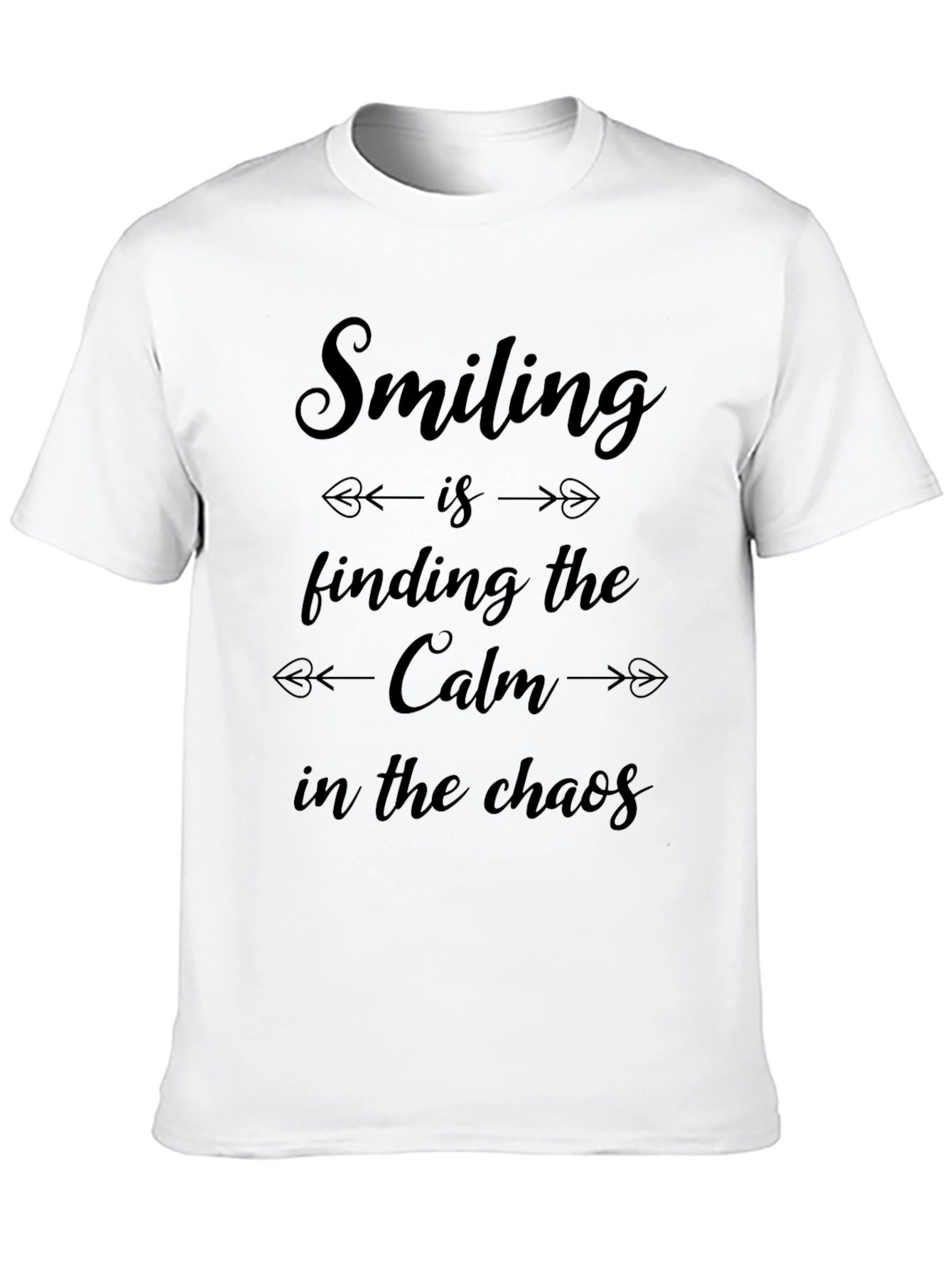 Black Smiling is Finding Calm T-Shirt view 10