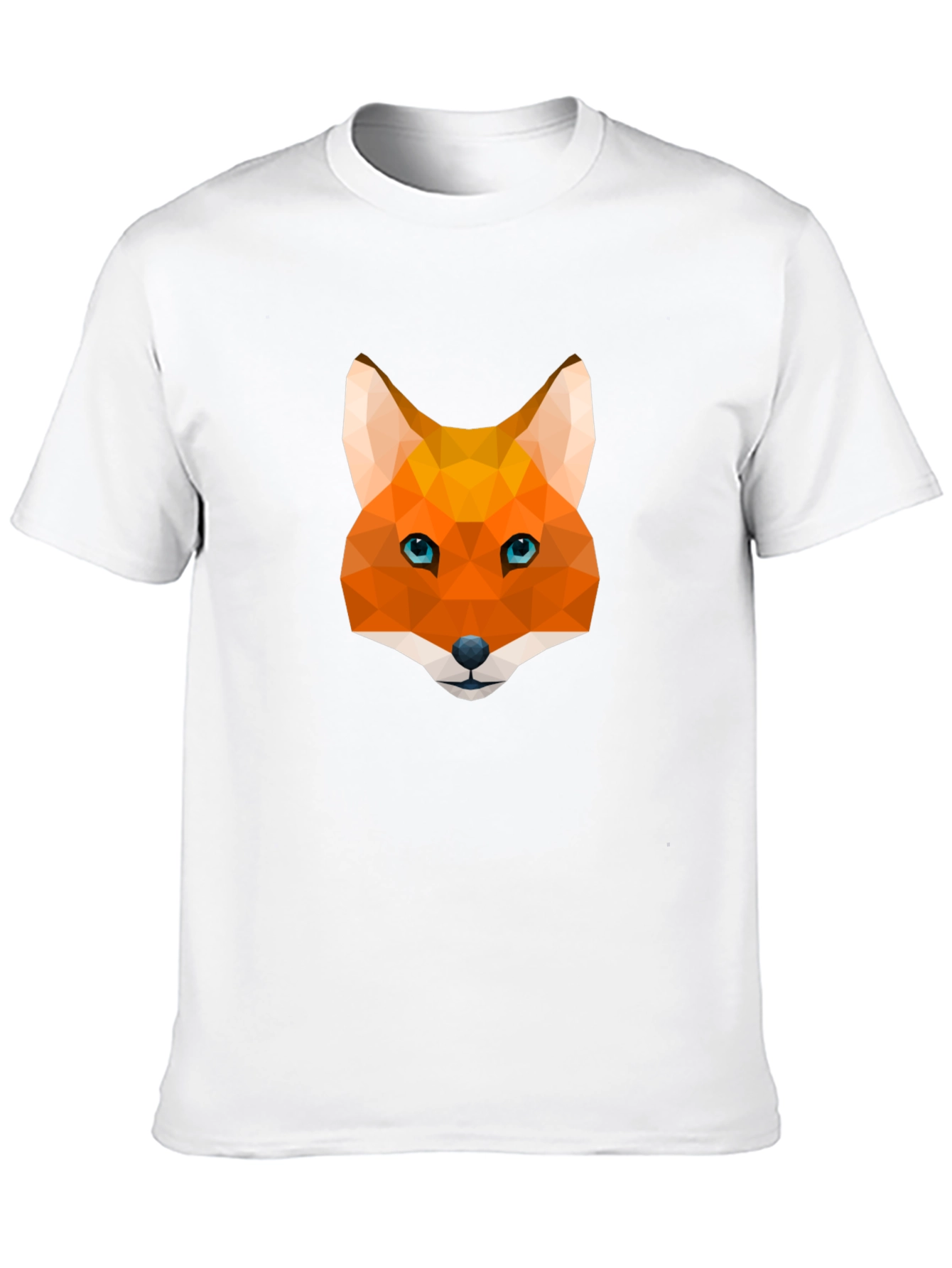 Black Geometric Fox Graphic Tee - Modern Men's T-Shirt view 10