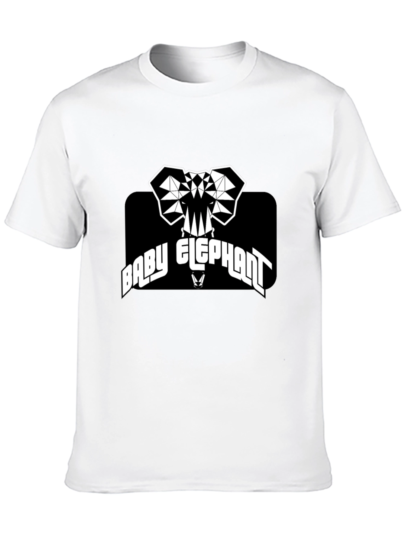 Black Baby Elephant Graphic Tee - Black Cotton T-Shirt view 10