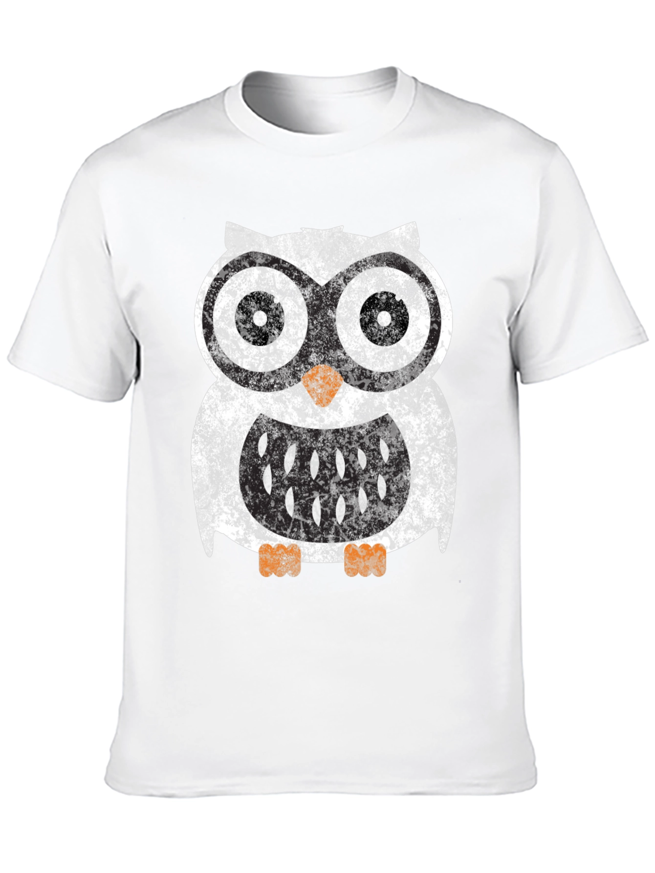 Black Cool Owl Graphic Tee - Black Cotton Blend Shirt view 10