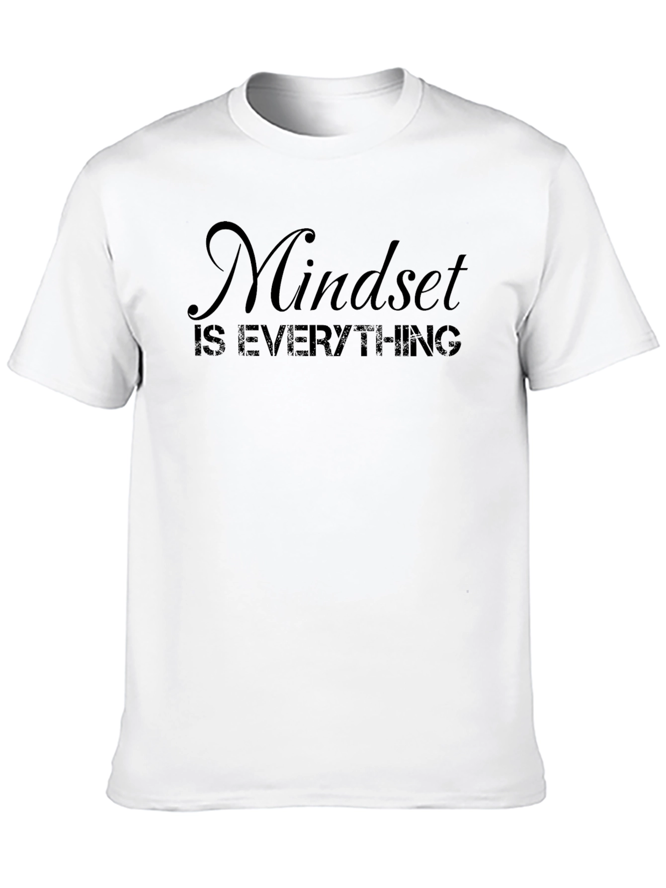 Black Mindset is Everything Black Graphic T-Shirt view 10