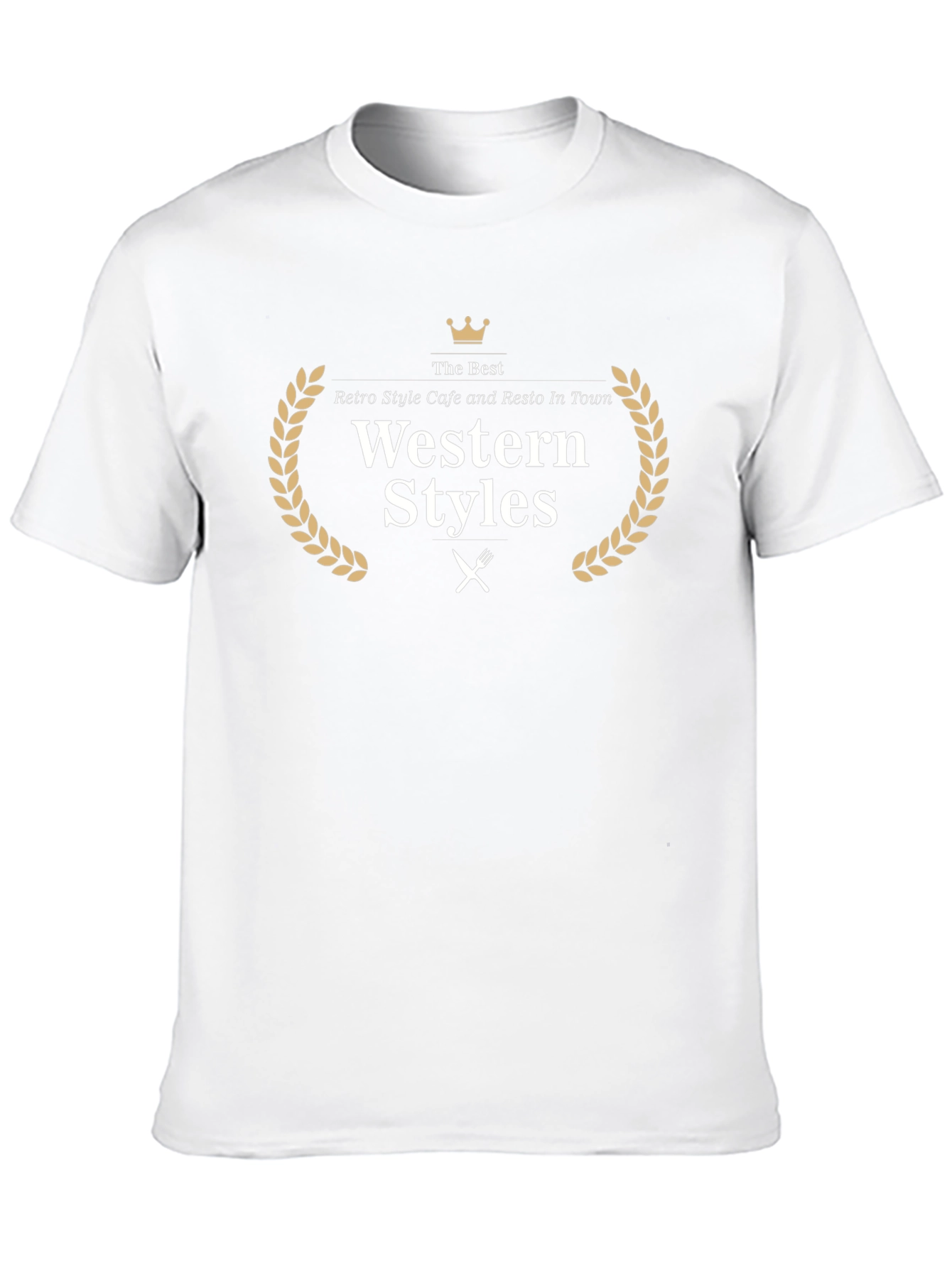 Black Retro Western Styles Cafe T-Shirt view 10