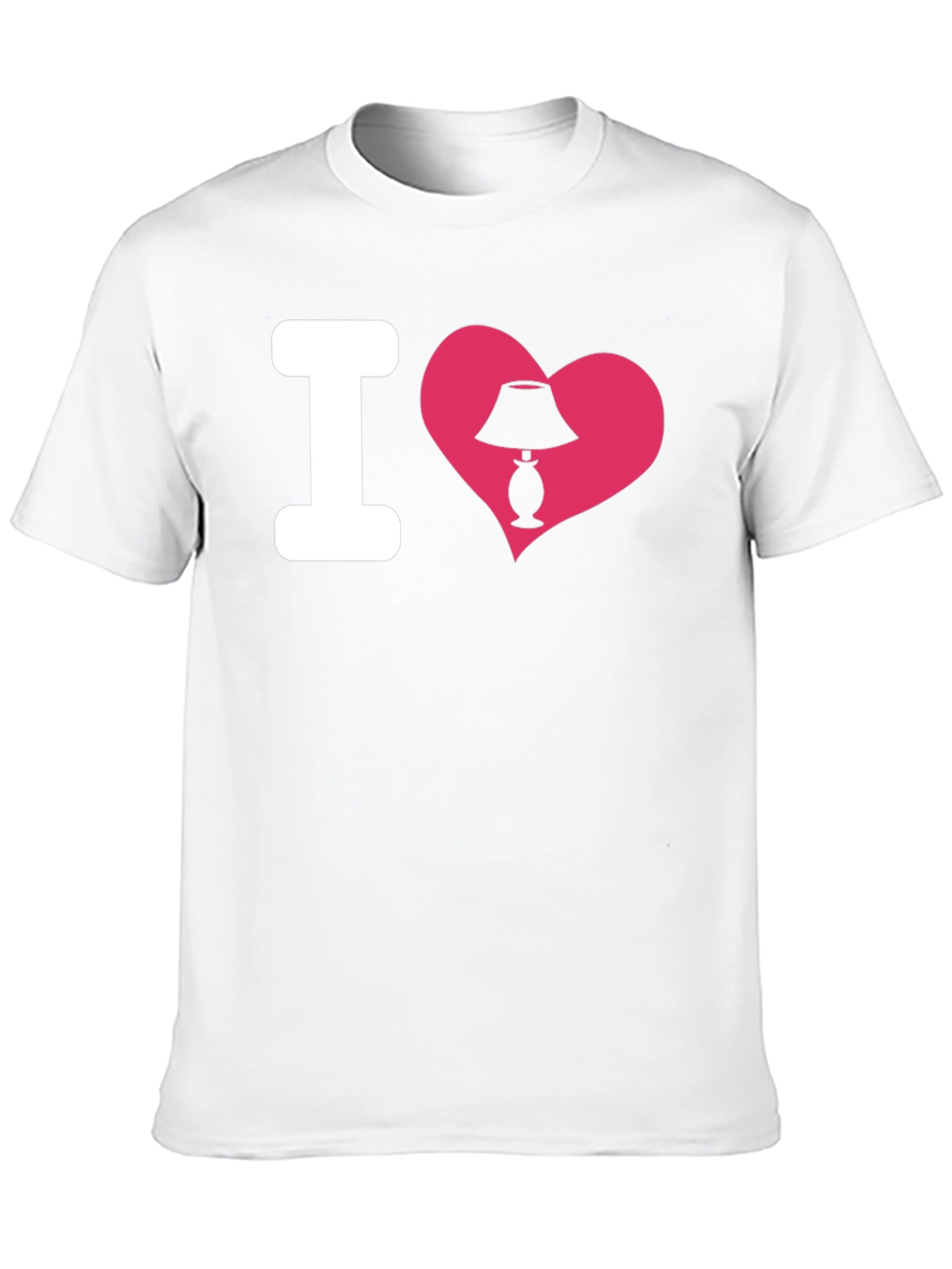 Black I Heart Lamp T-Shirt - Novelty Graphic Tee view 10