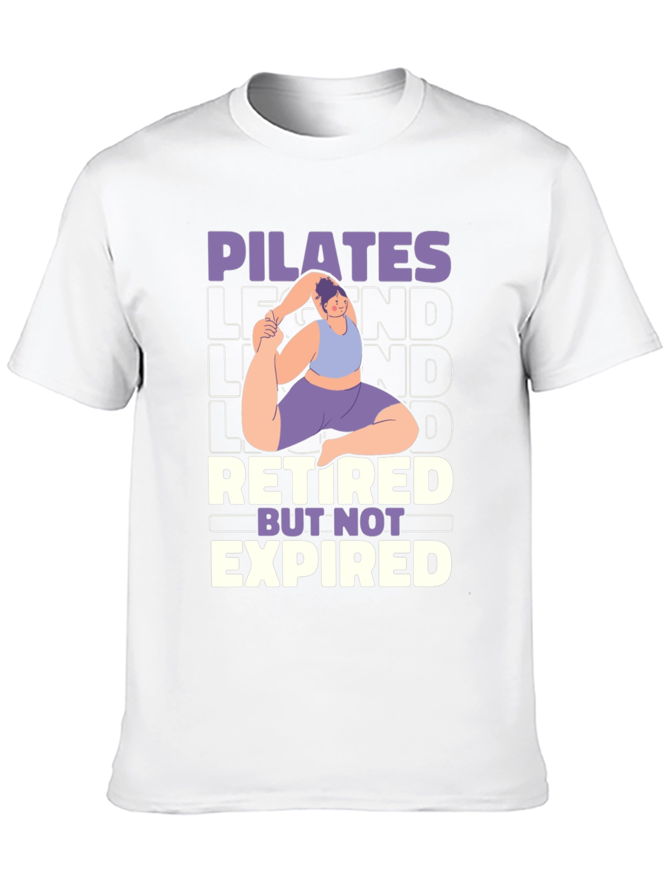 Black Pilates Legend Retired But Not Expired Graphic T-Shirt view 10