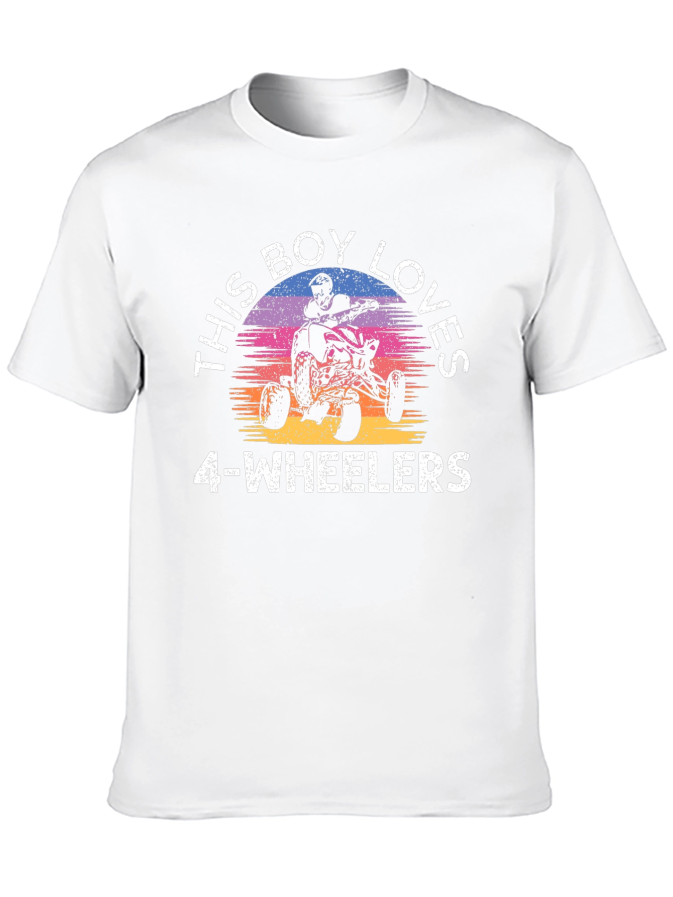 Black Boy Loves 4-Wheelers T-Shirt, Black ATV Rider Tee view 10