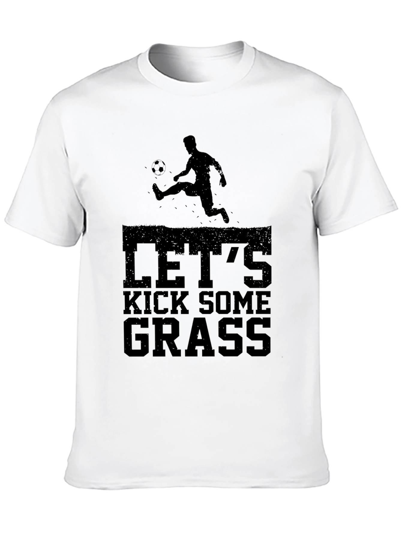 Black Let's Kick Some Grass Graphic Tee view 10