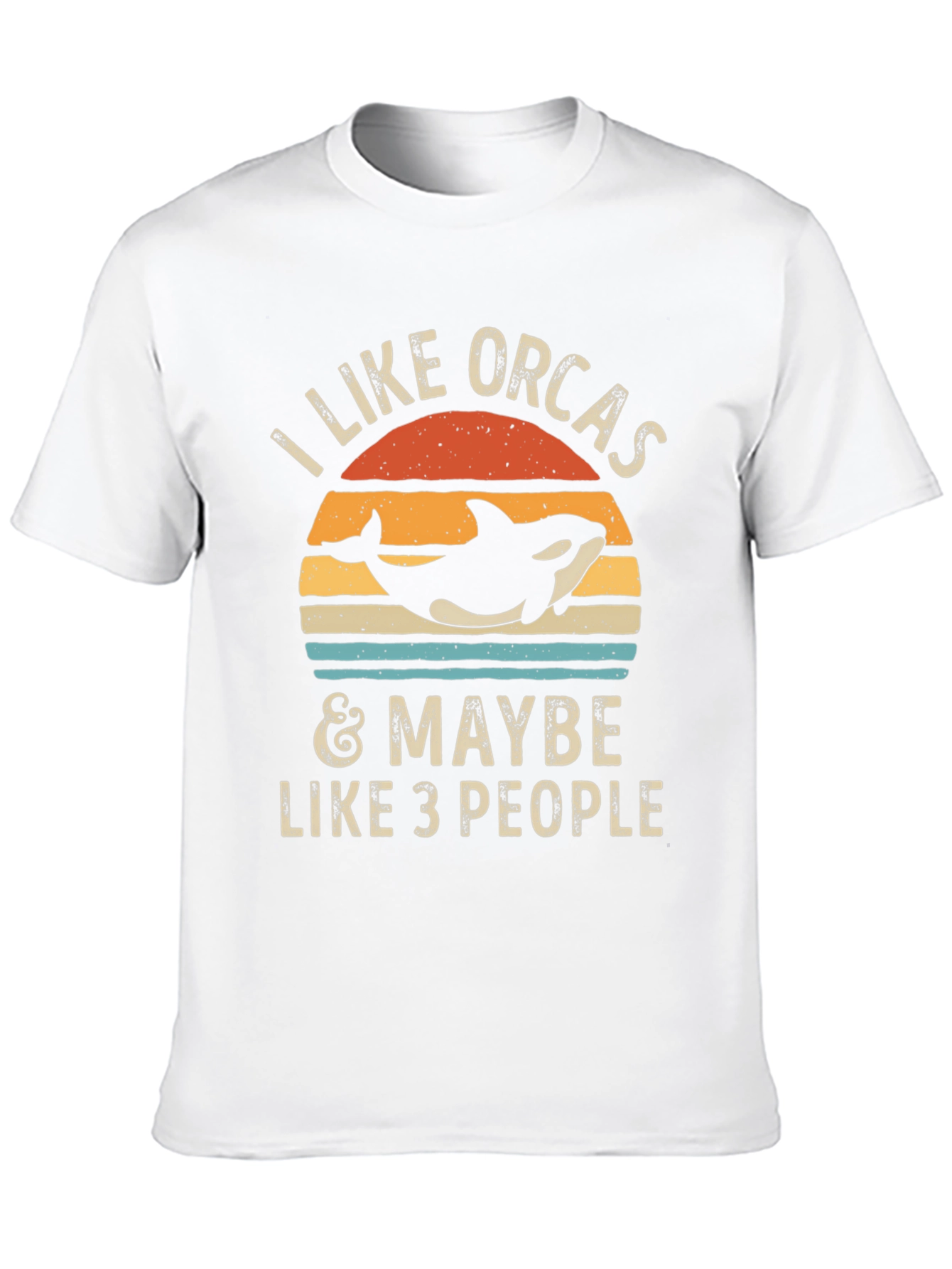Black I Like Orcas & Maybe Like 3 People Graphic Tee view 10