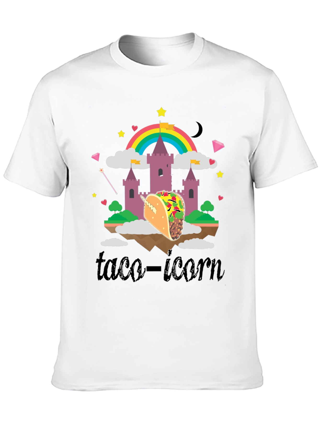 Black Taco-icorn Black Graphic T-Shirt view 10