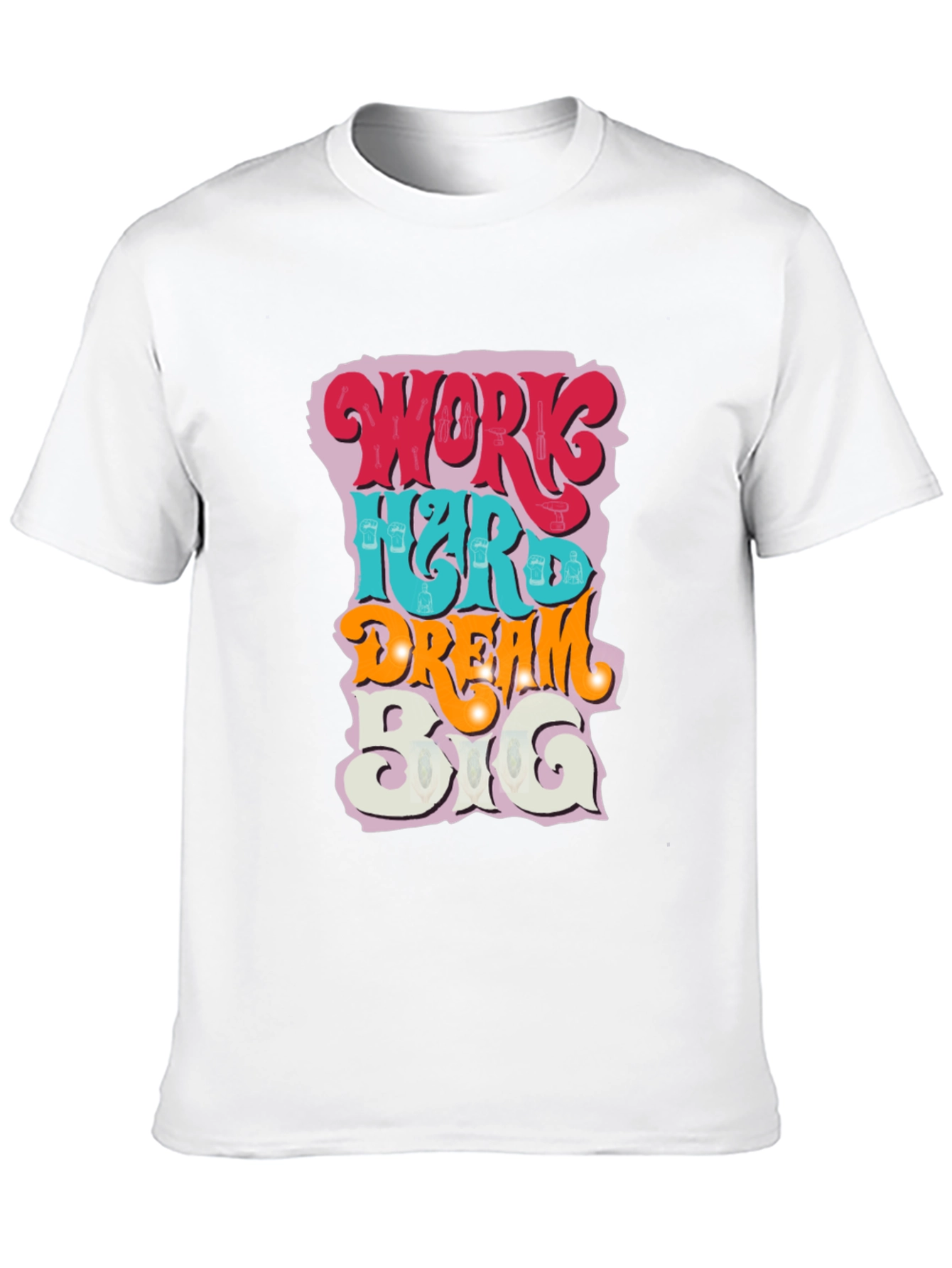 Black Work Hard Dream Big Graphic Tee view 10