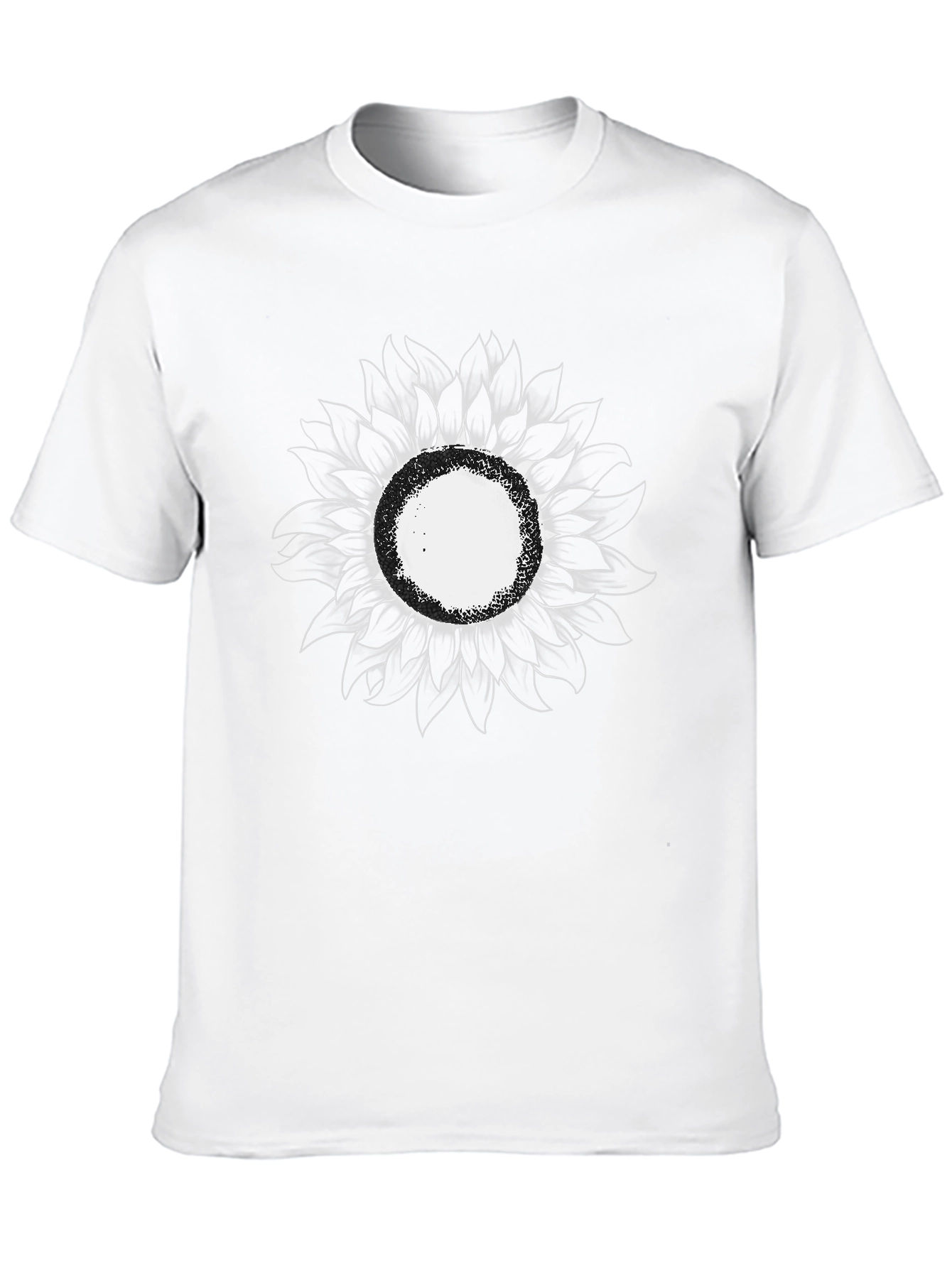 Black Men's Black Sunflower Graphic T-Shirt view 10