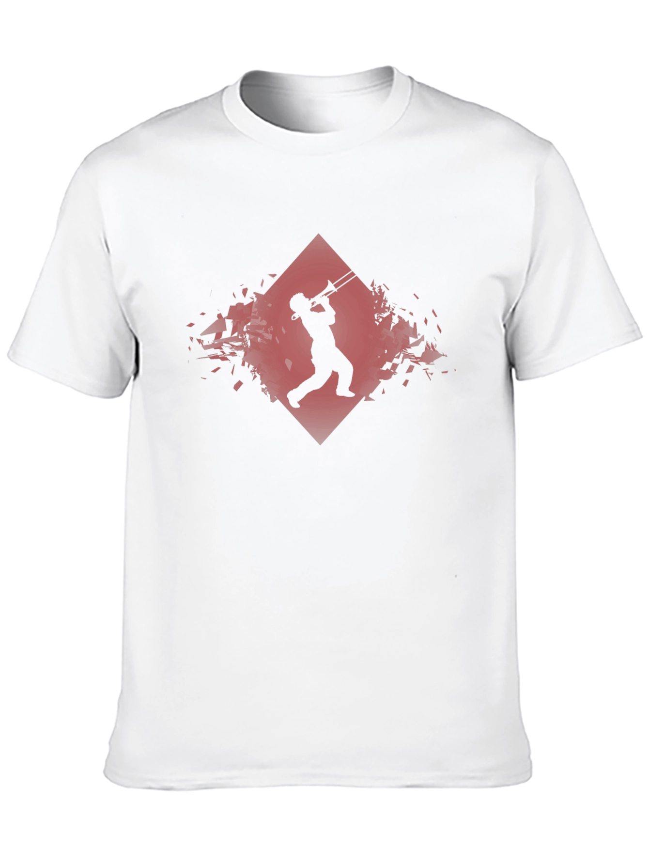 Black Jazz Trombone Player Graphic Tee view 10