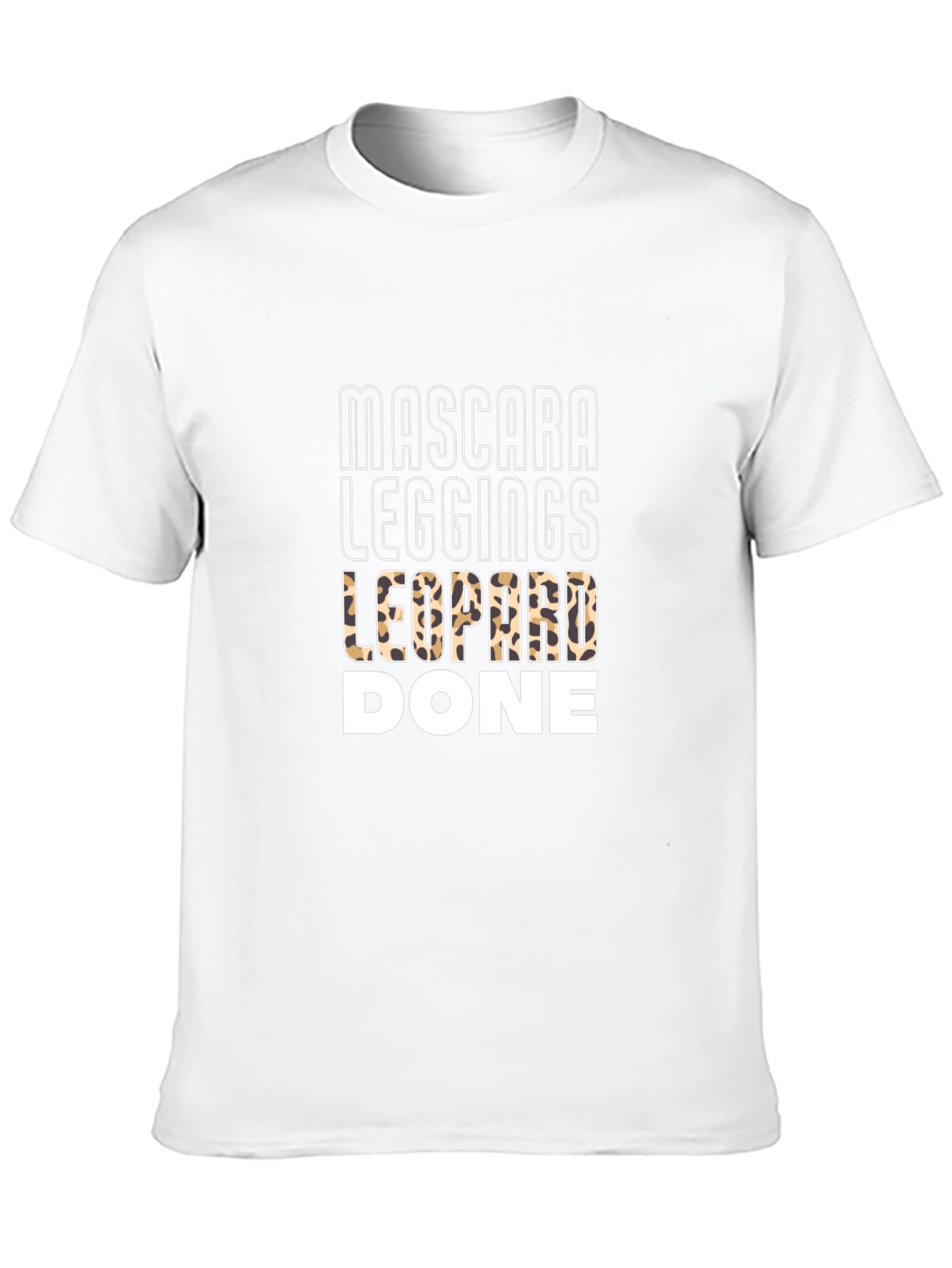 Black Mascara, Leggings, Leopard, Done T-Shirt view 10