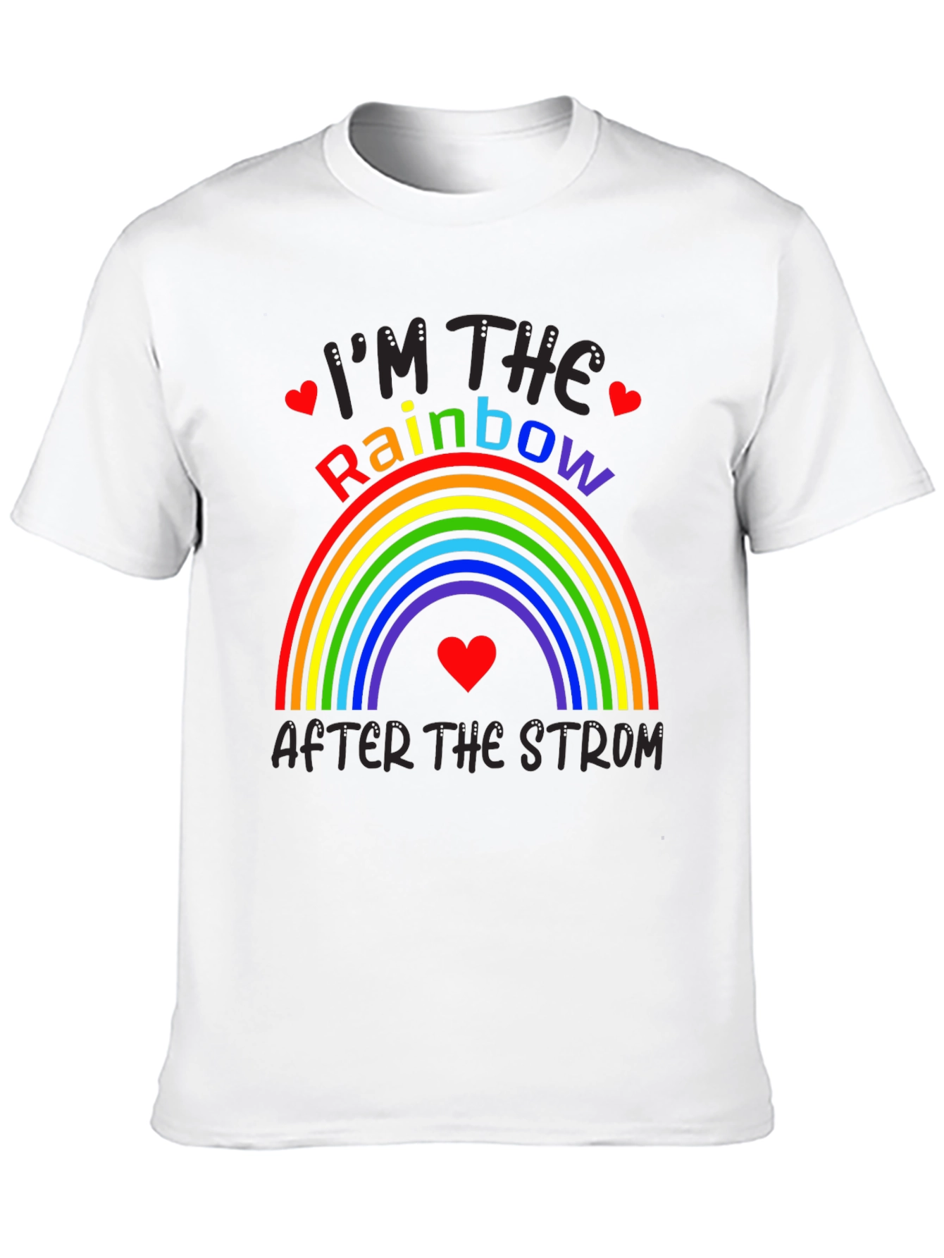 Black Rainbow After The Storm Graphic Tee view 10