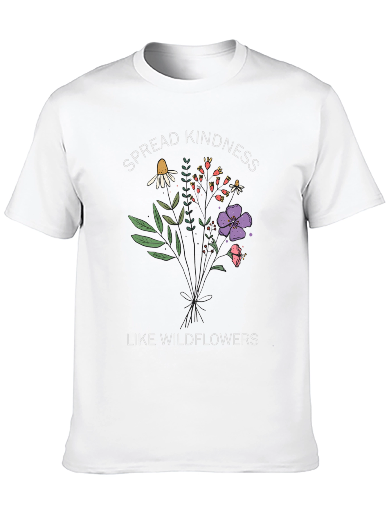 Black Spread Kindness Like Wildflowers Graphic Tee view 10