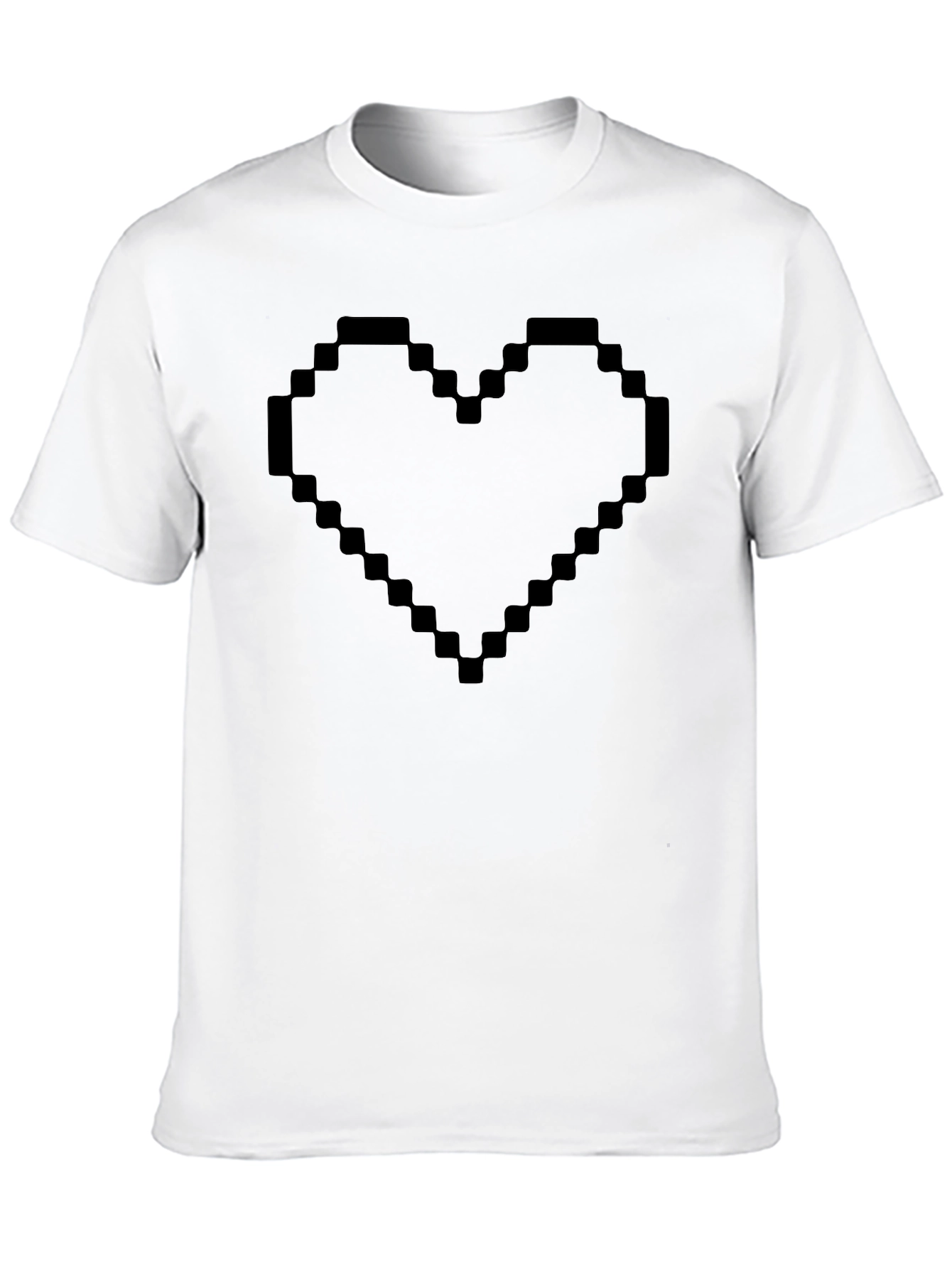 Black Pixel Heart Graphic T-Shirt - Gamer Style Tee view 10