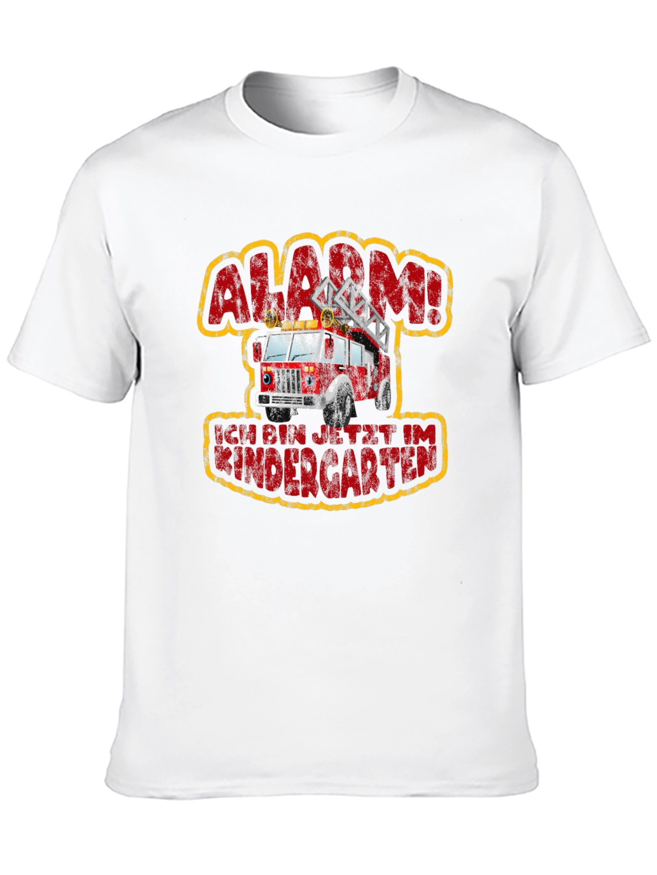 Black Alarm! I'm in Kindergarten! T-Shirt - Firetruck Design view 10