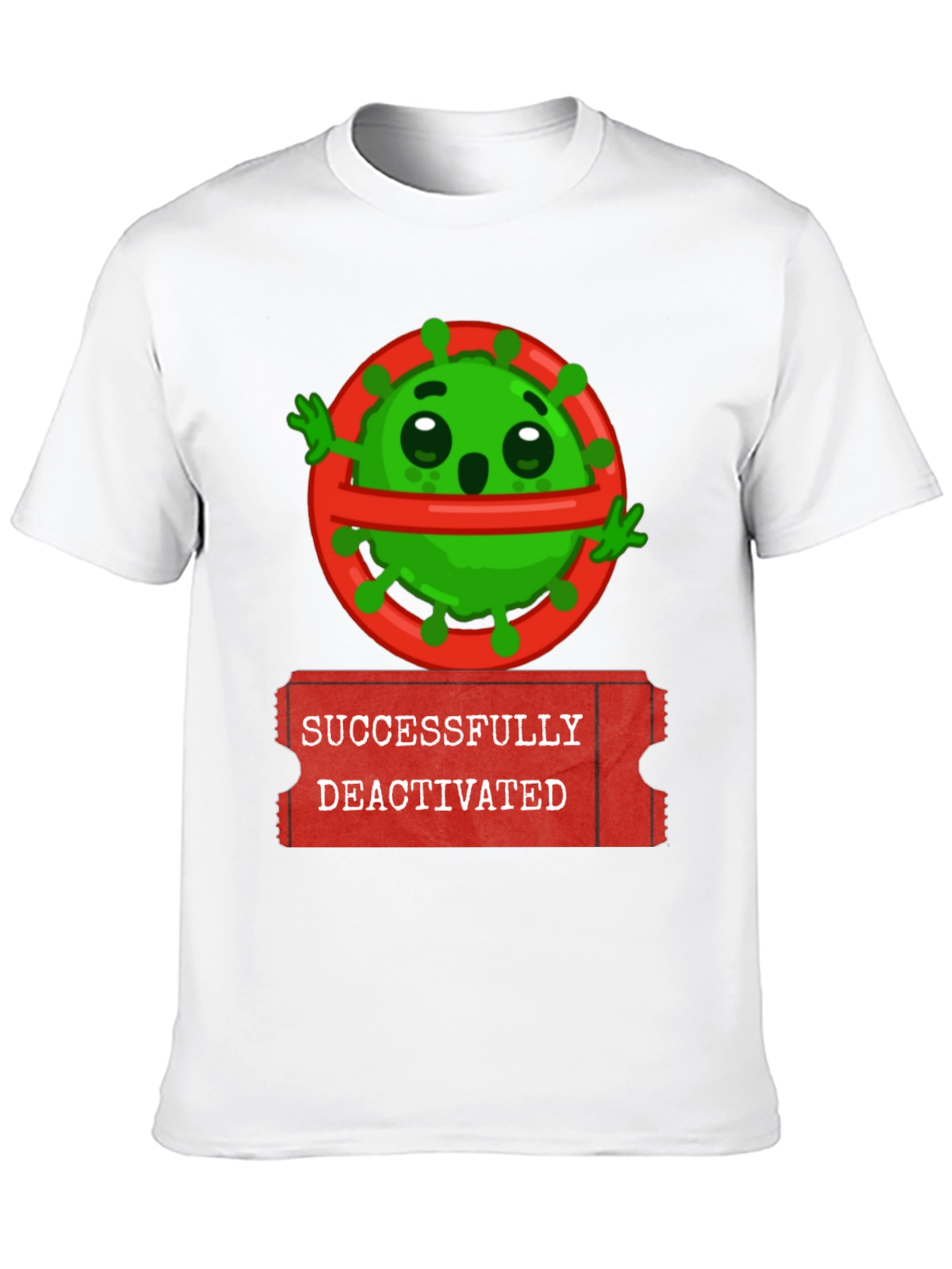 Black Successfully Deactivated Virus Graphic Tee view 10