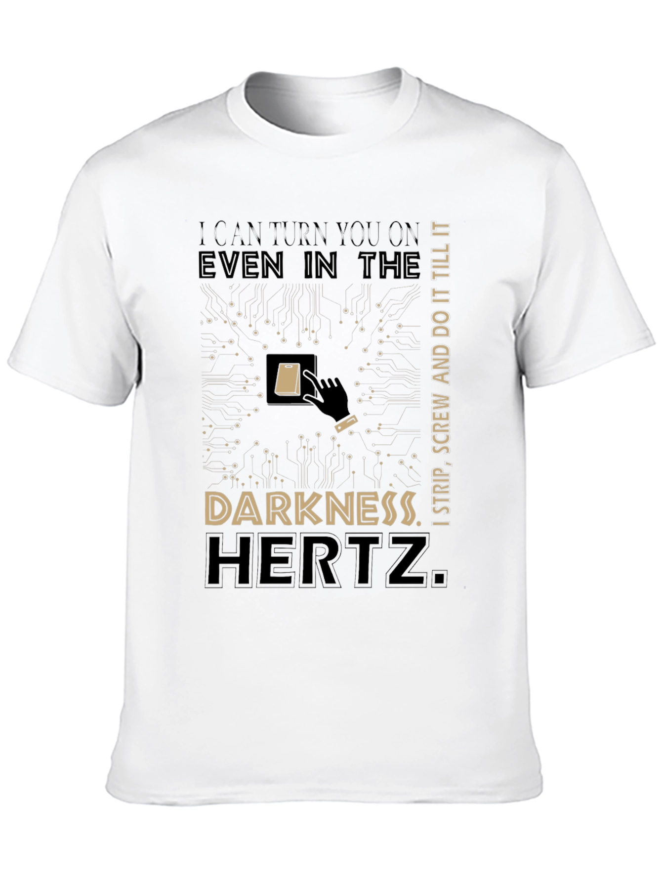 Black I Can Turn You On Funny Electrical T-Shirt view 10