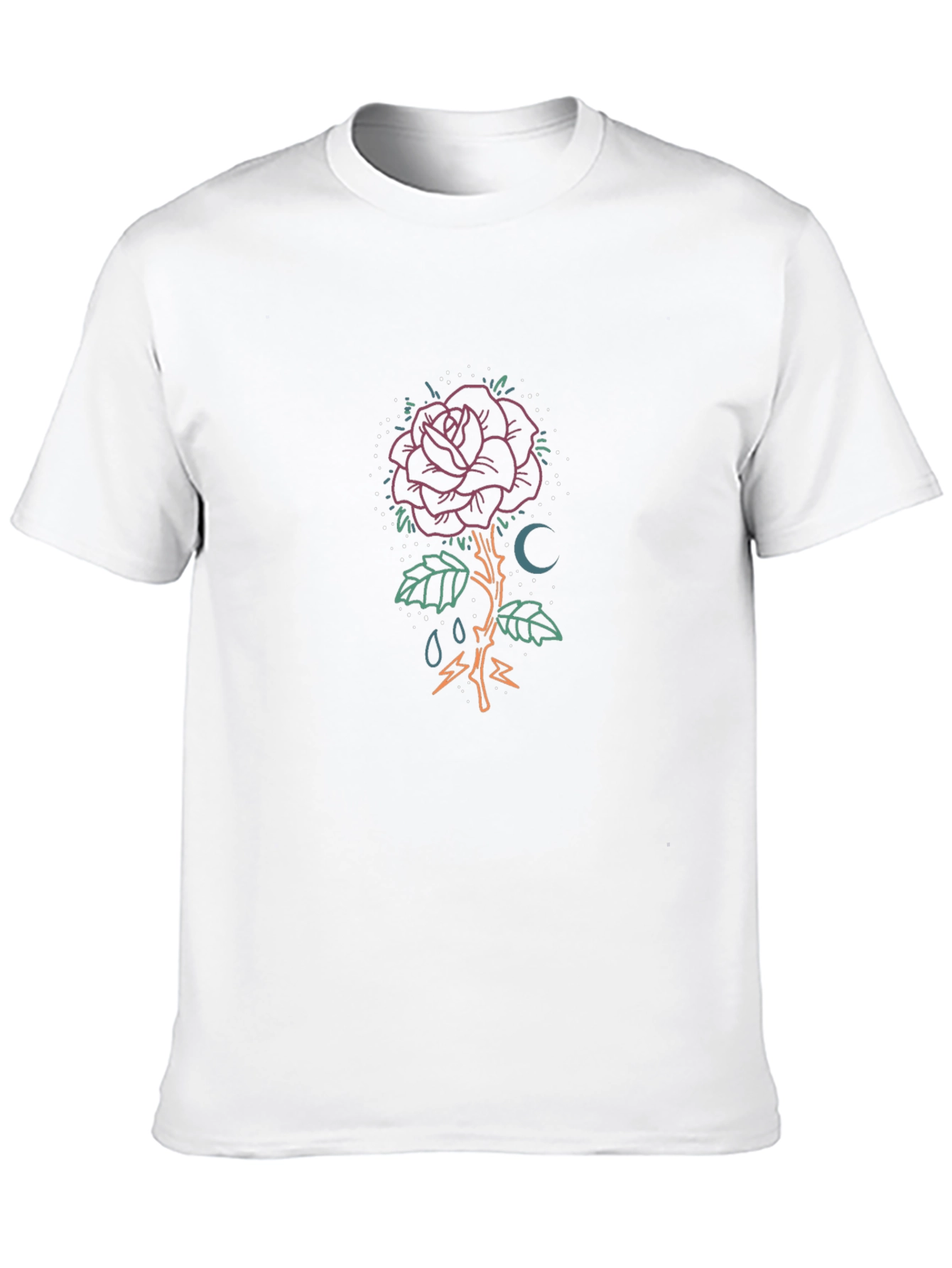 Black Rose Moon Graphic Tee - Stylish & Unique view 10