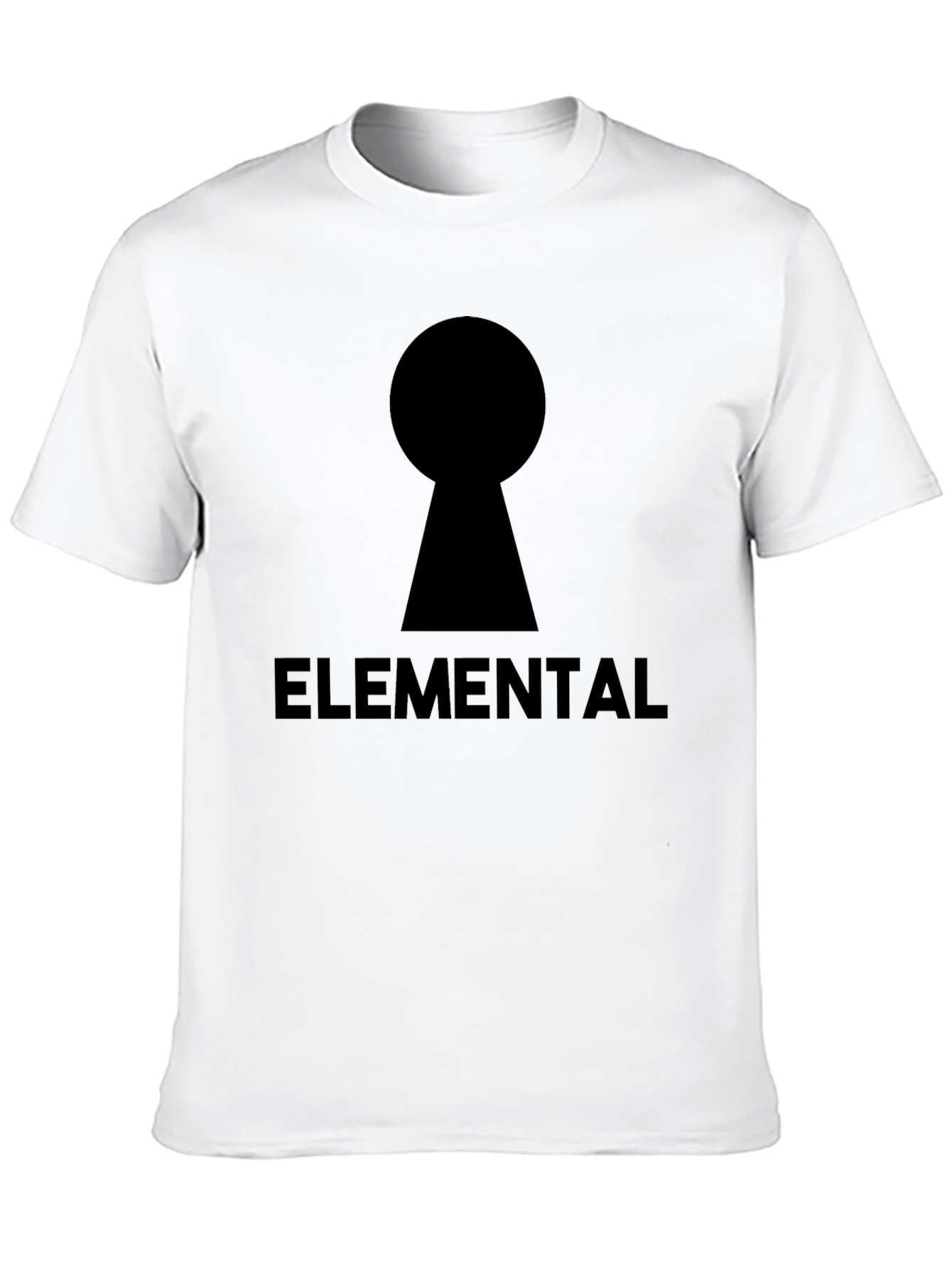 Black Elemental Keyhole Graphic Tee - Black Cotton T-Shirt view 10