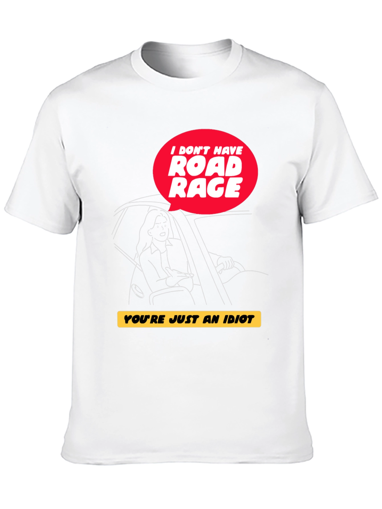Black Road Rage Humor Graphic Tee view 10