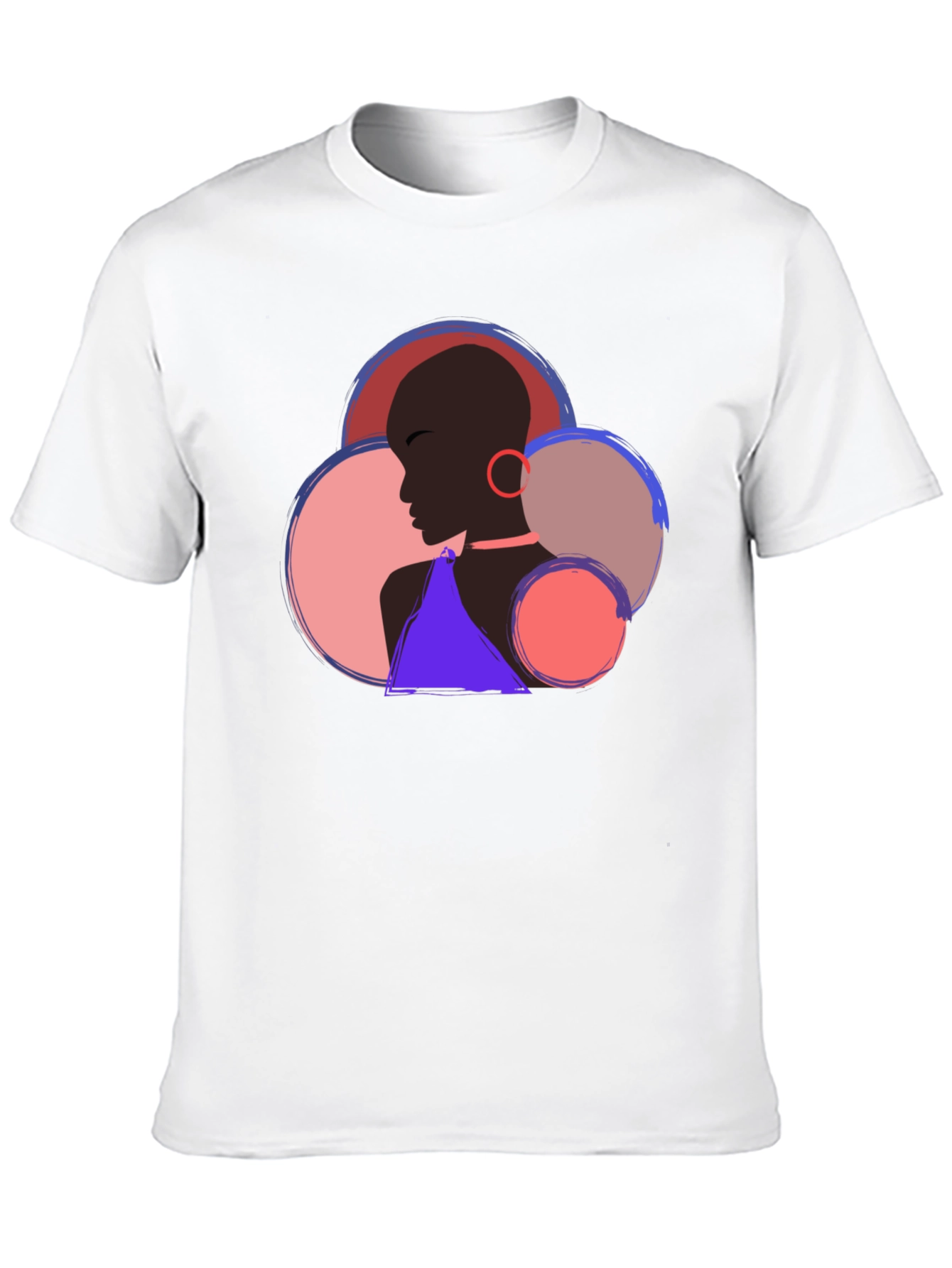 Black Abstract Woman Portrait Graphic T-Shirt view 10