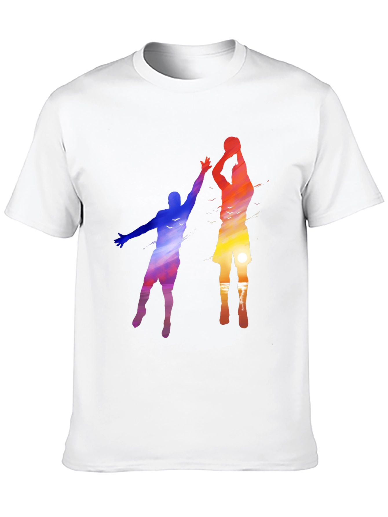 Black Sunset Basketball Graphic Tee view 10