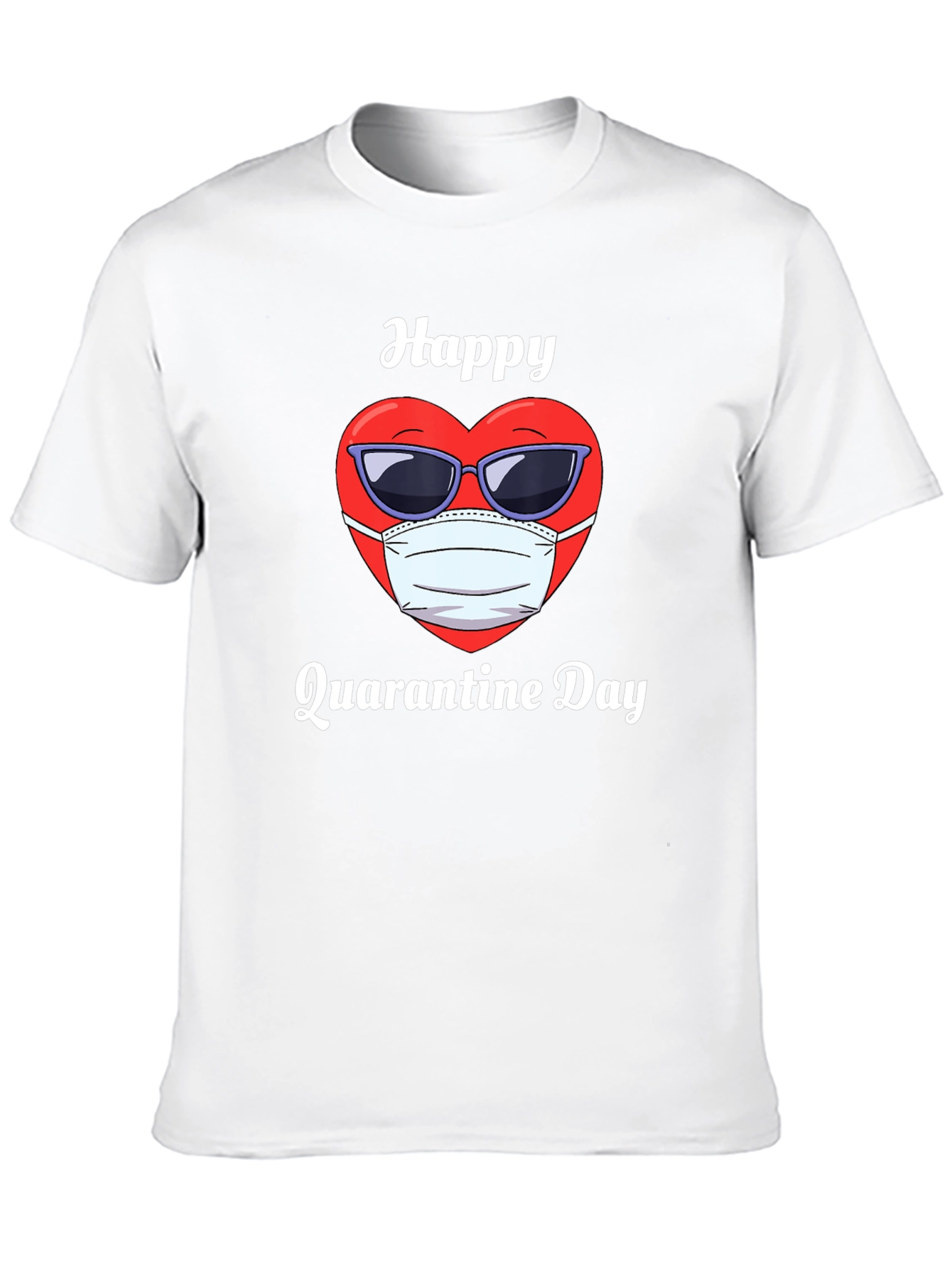 Black Happy Quarantine Day T-Shirt view 10