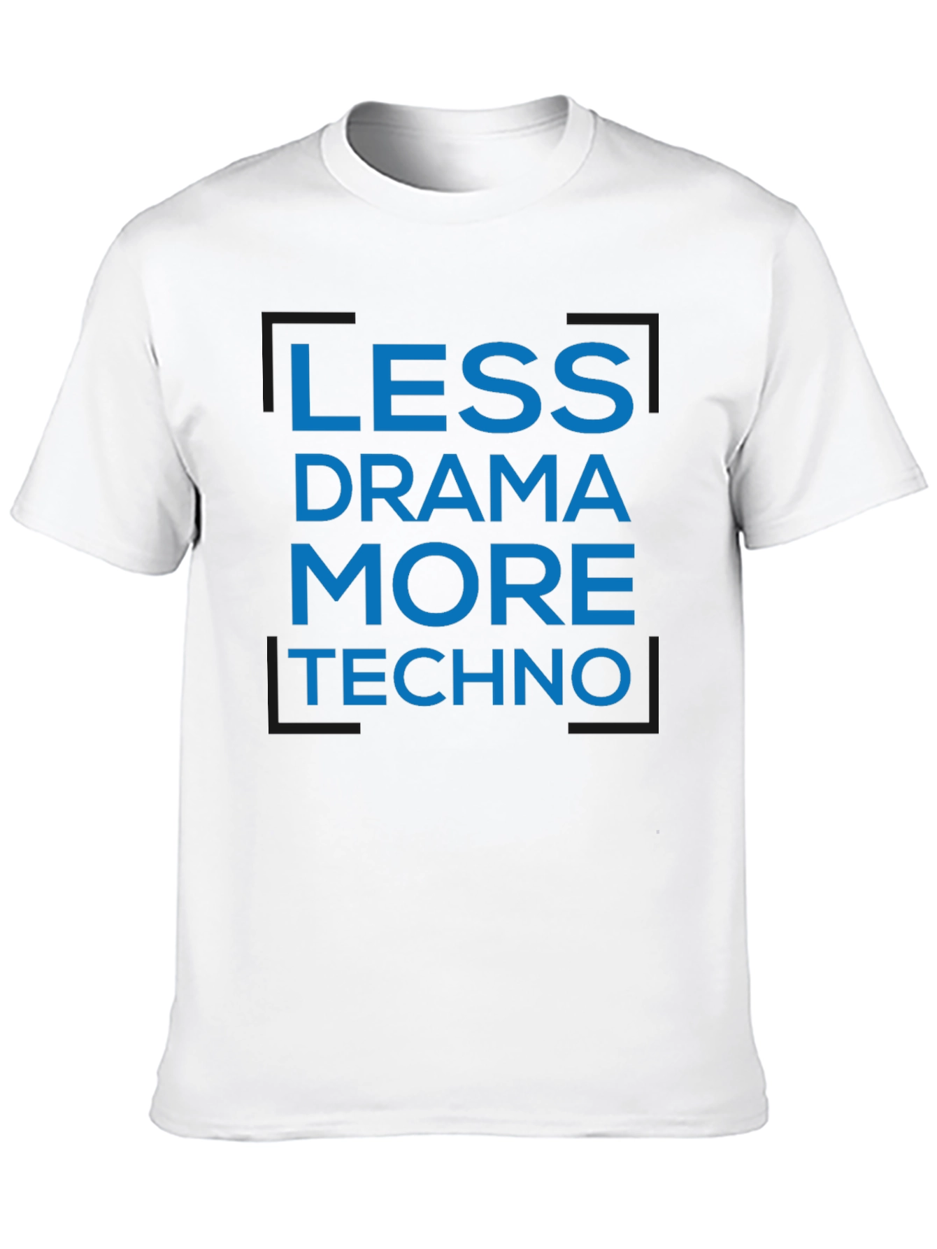 Black Less Drama More Techno Black T-Shirt view 10