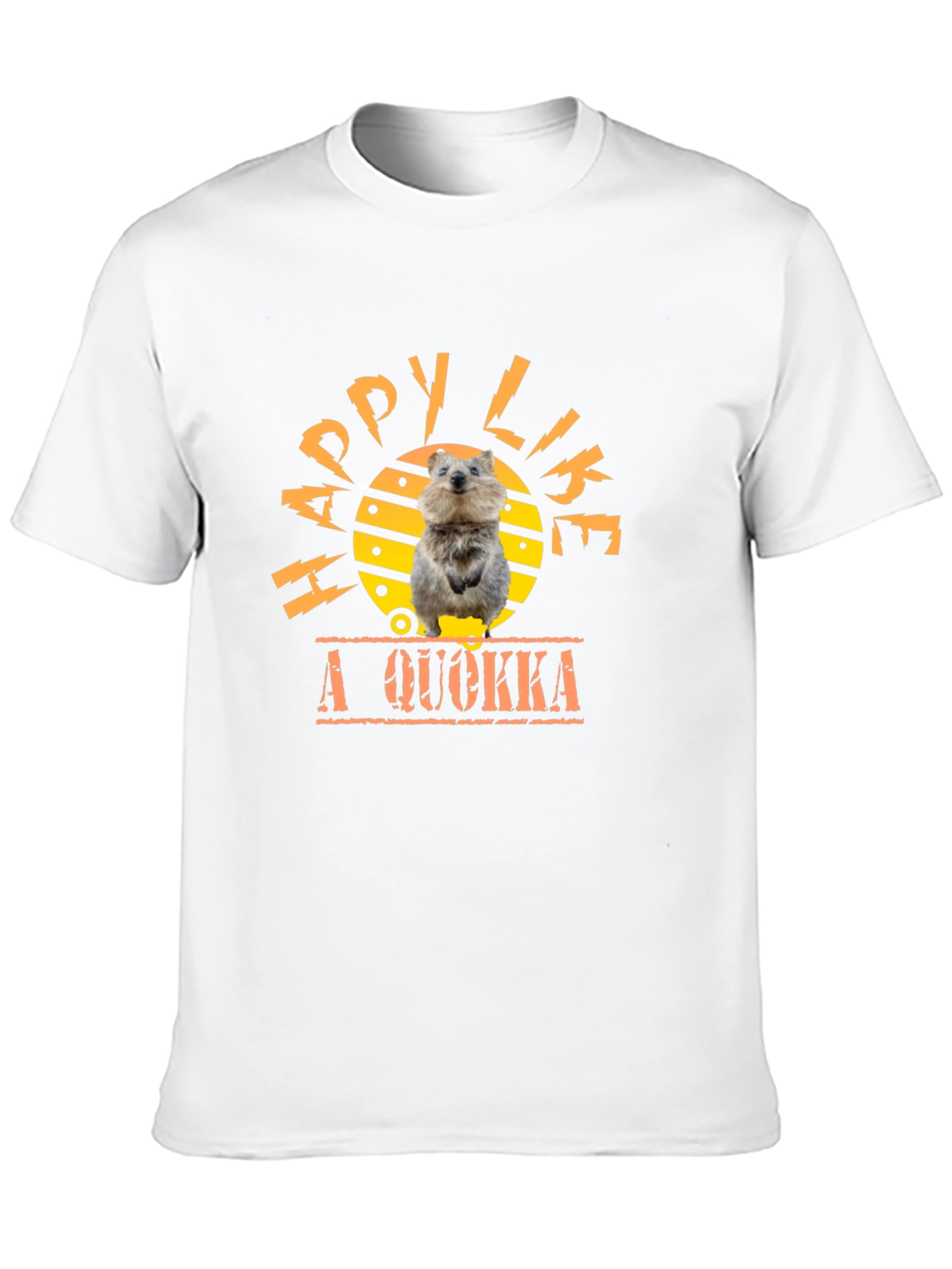 Black Happy Like a Quokka Graphic Tee view 10