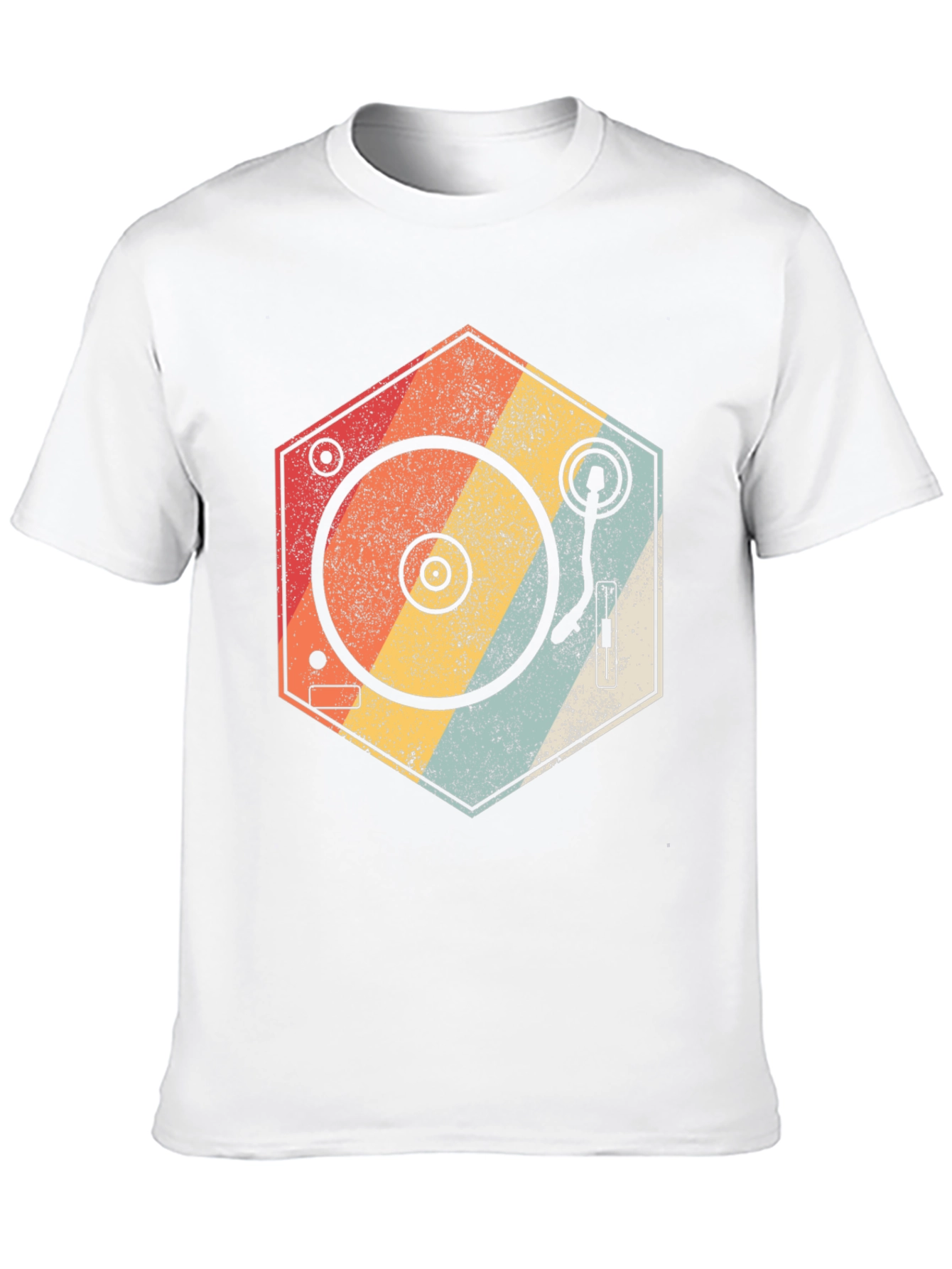 Black Retro Turntable T-Shirt - Vintage Music Lover Tee view 10