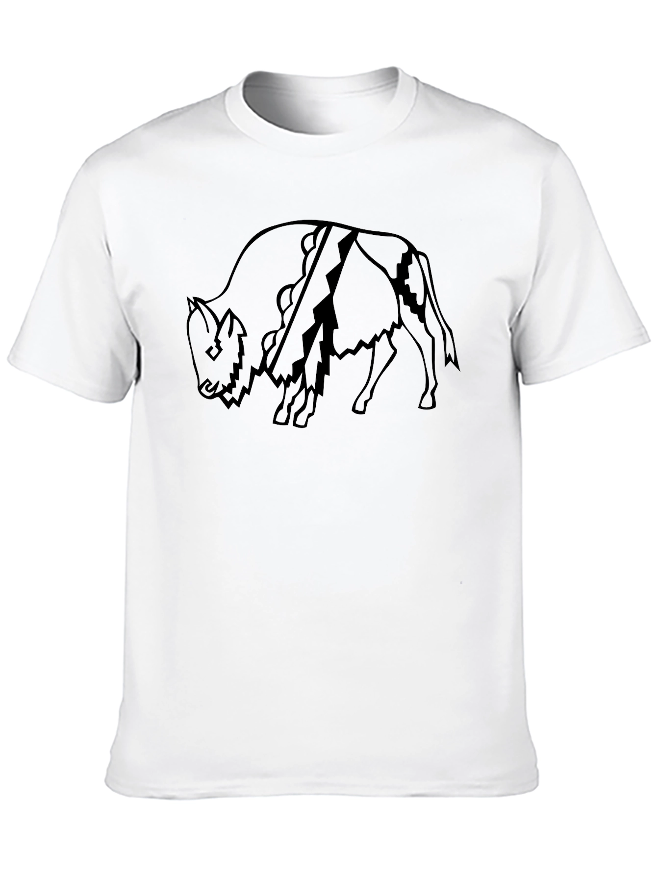 Black Buffalo Graphic Tee - Black Cotton Blend view 10