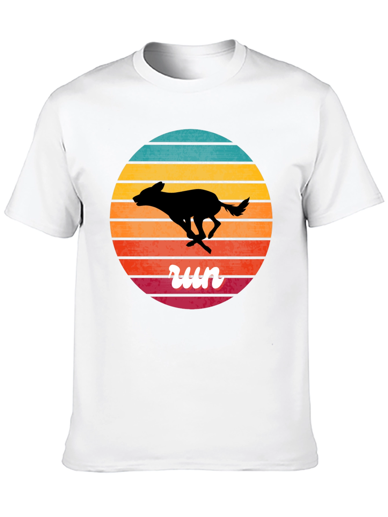 Black Retro Running Dog T-Shirt view 10
