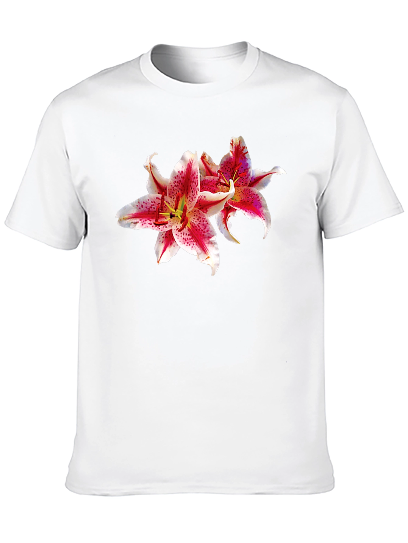 Black Floral Lily Graphic Black T-Shirt view 10