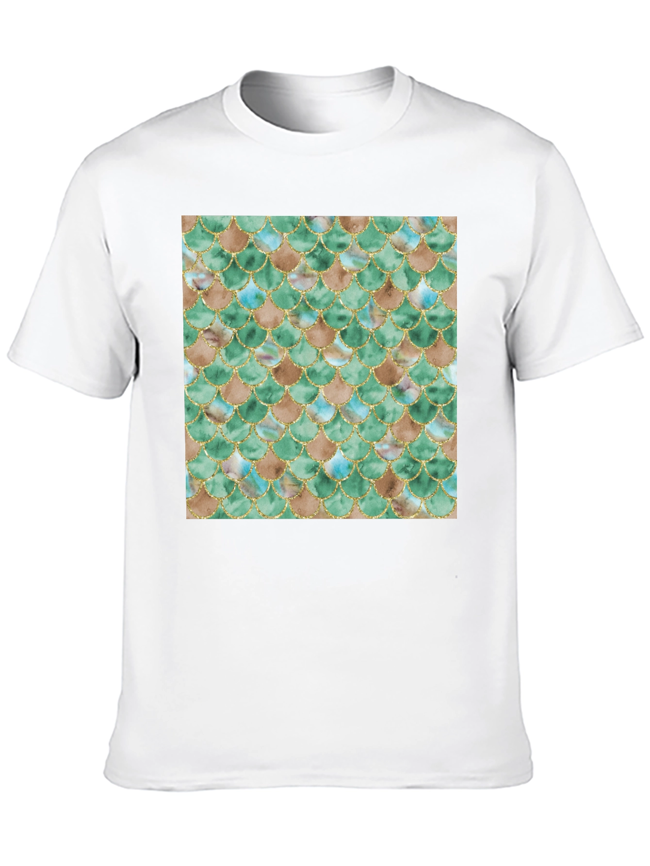 Black Scales Pattern Graphic Tee view 10