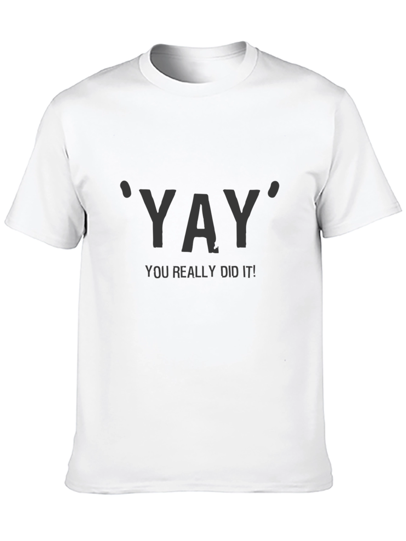 Black Yay You Did It! Graphic Tee - Black Crew Neck T-Shirt view 10
