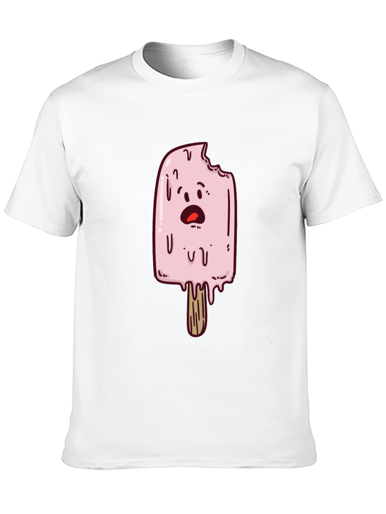 Black Funny Ice Cream T-Shirt - Cartoon Graphic Tee view 10