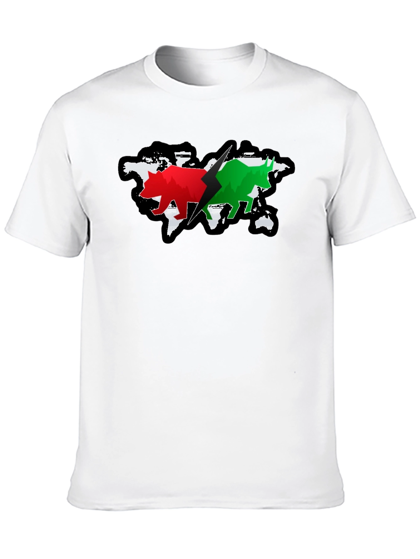 Black Bulls & Bears T-Shirt - Global Market Design view 10