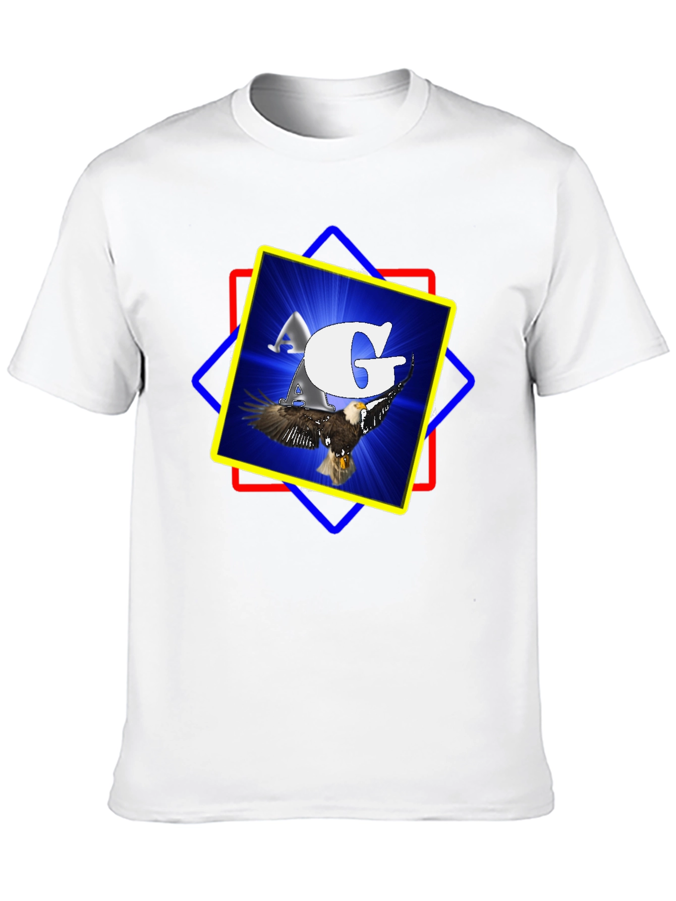 Black Eagle & Letter Graphic Tee - Cool Design view 10