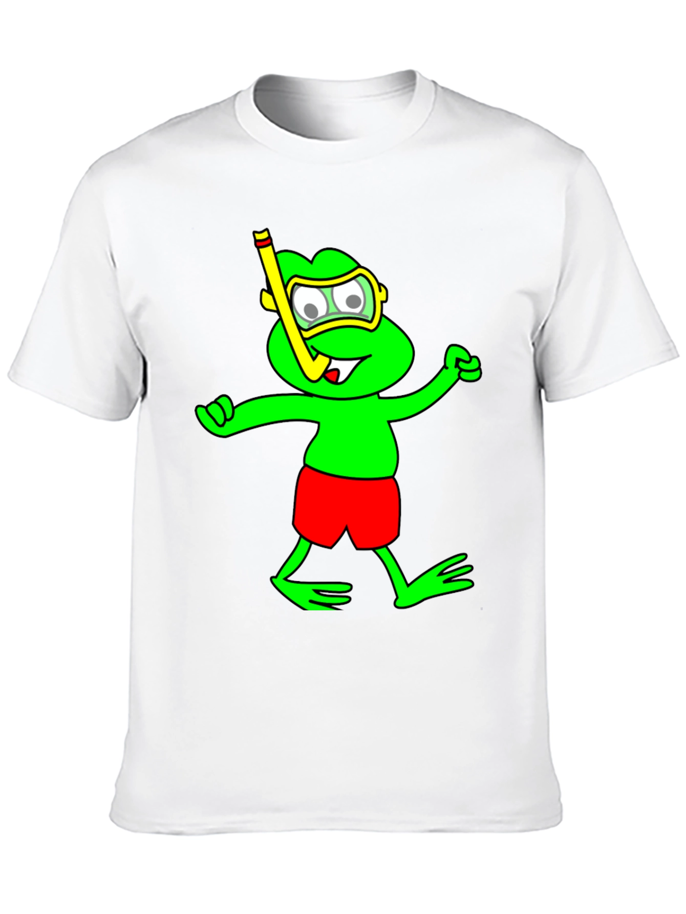 Black Frog Snorkel T-Shirt - Funny Summer Tee view 10