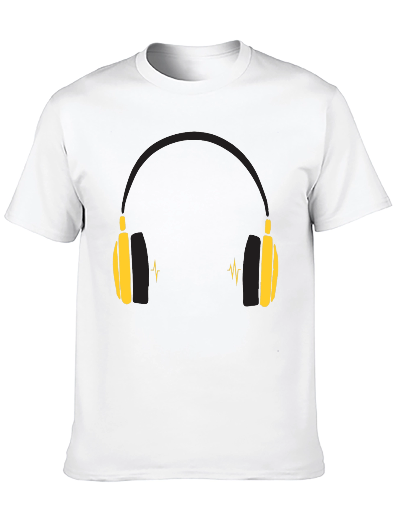 Black Headphone Graphic Tee - Music Lover Shirt view 10