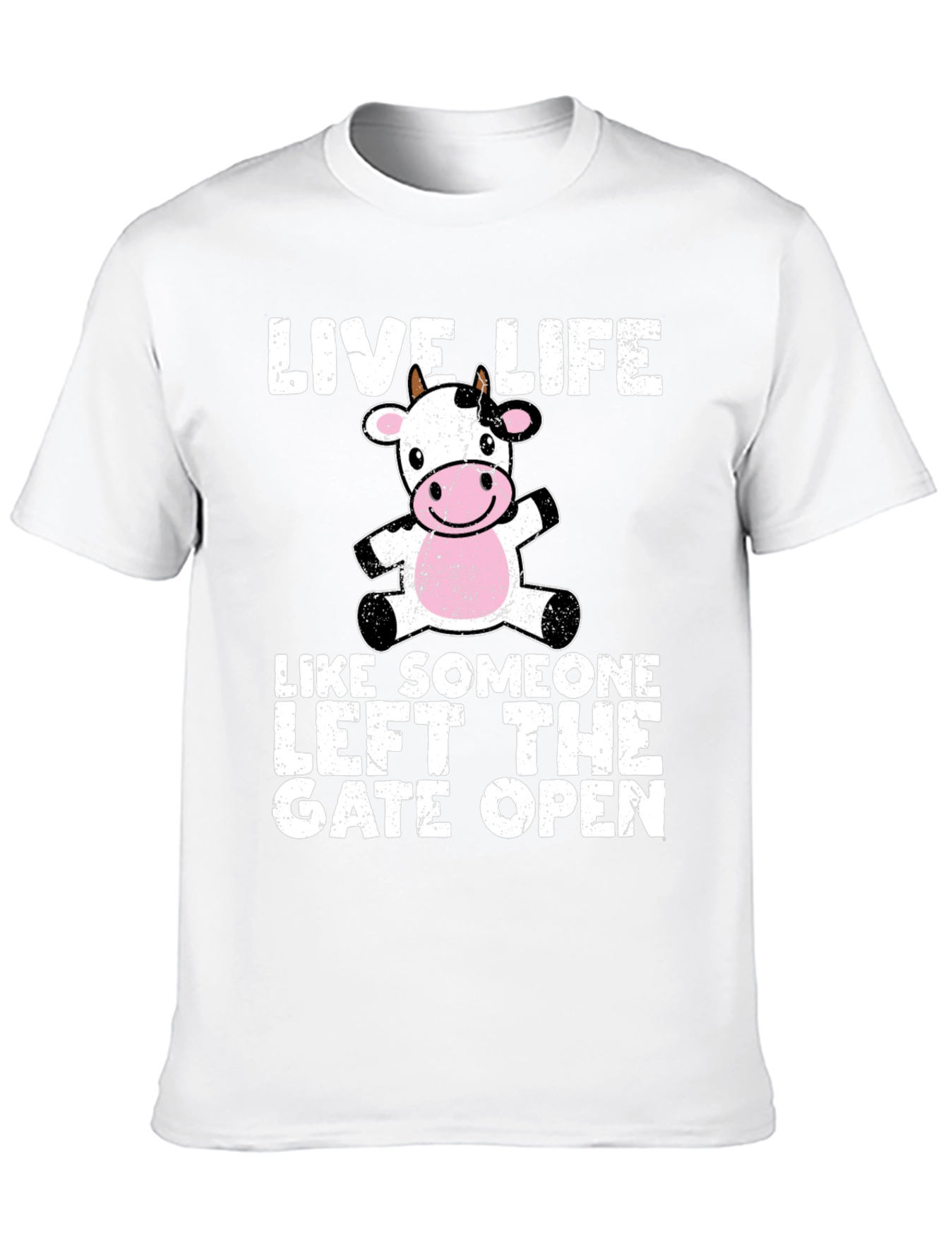 Black Live Life Cow Graphic T-Shirt view 10