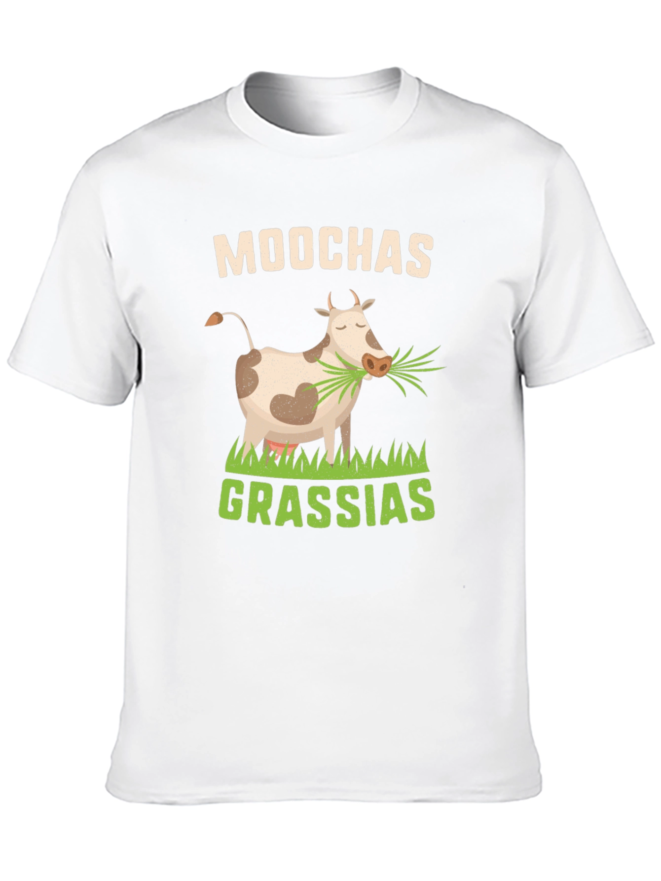 Black Moochas Grassias Cow Graphic T-Shirt view 10