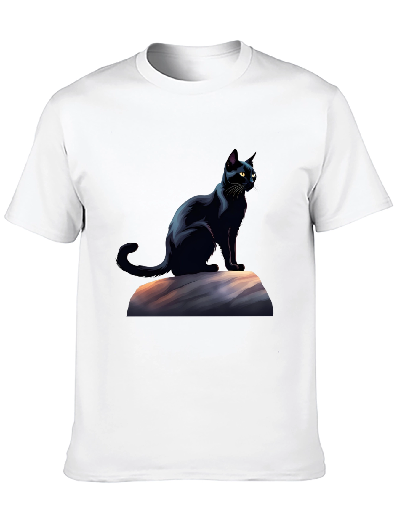 Black Black Cat Graphic T-Shirt - Stylish Men's Tee view 10