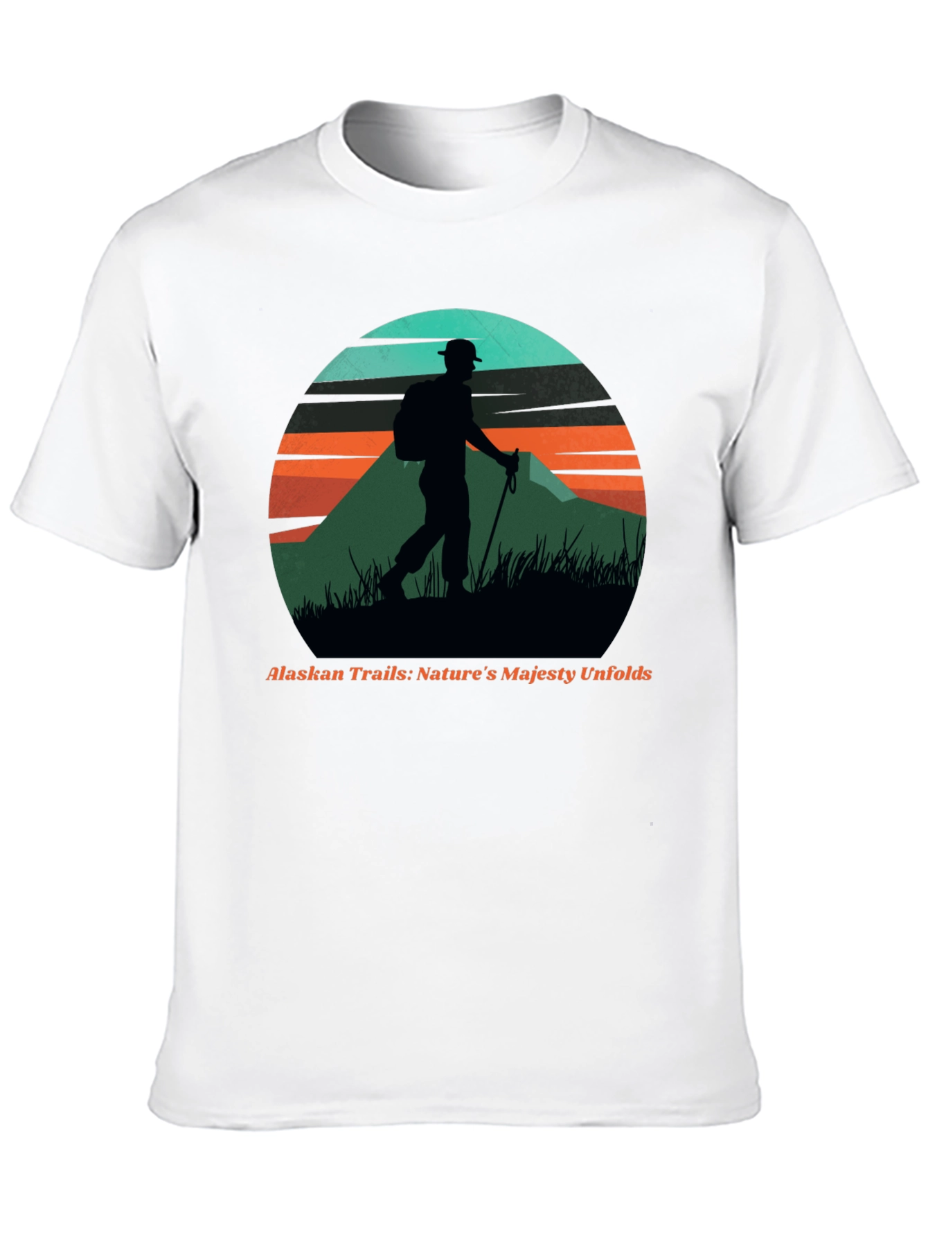 Black Alaskan Trails Graphic Tee - Nature Hiker T-Shirt view 10