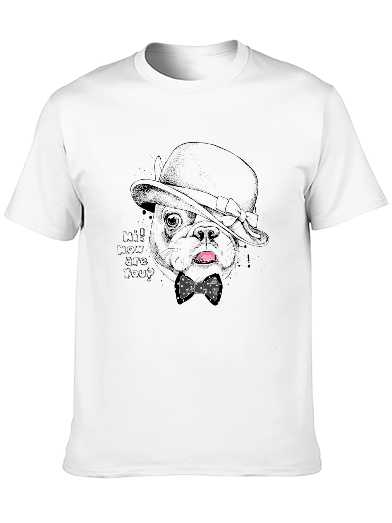 Black Dapper Dog Tee - Stylish Pet Graphic T-Shirt view 10