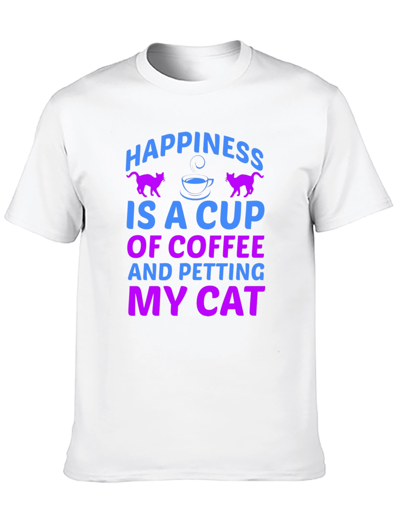 Black Happiness is Coffee & Cats T-Shirt view 10